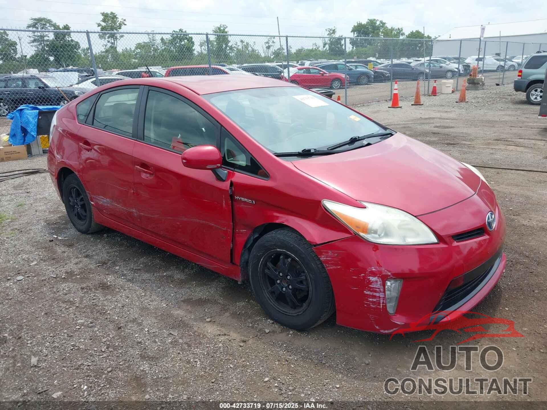 TOYOTA PRIUS 2012 - JTDKN3DU6C1502910