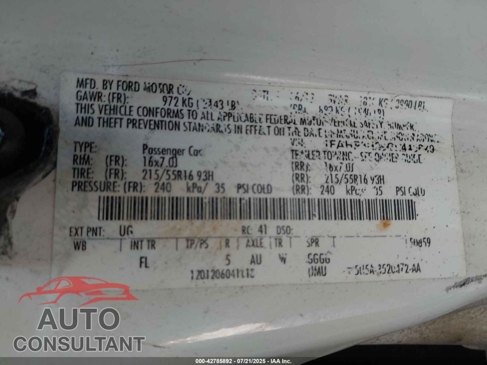 FORD FOCUS 2012 - 1FAHP3H29CL445870