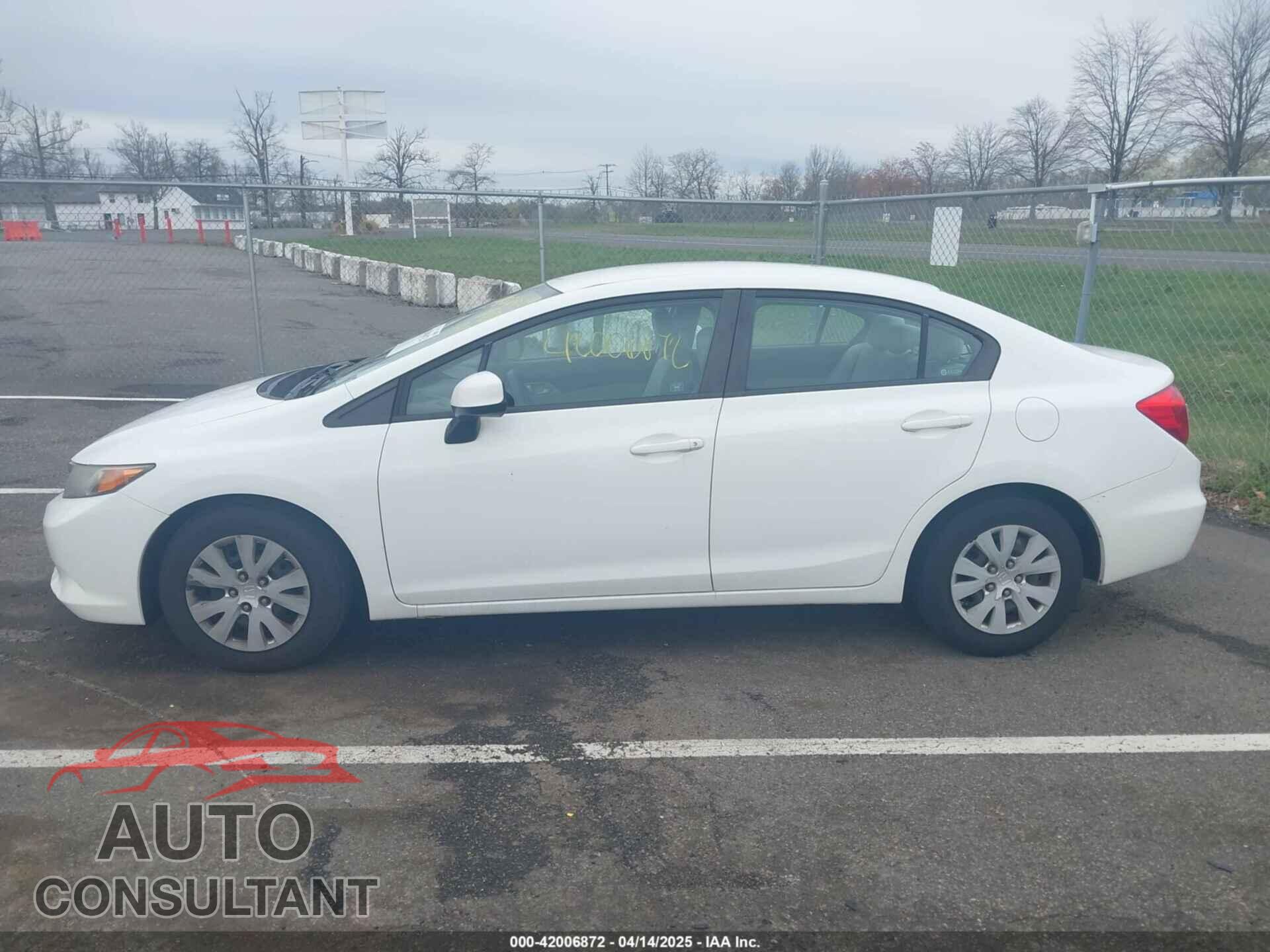 HONDA CIVIC 2012 - 19XFB2F54CE384489