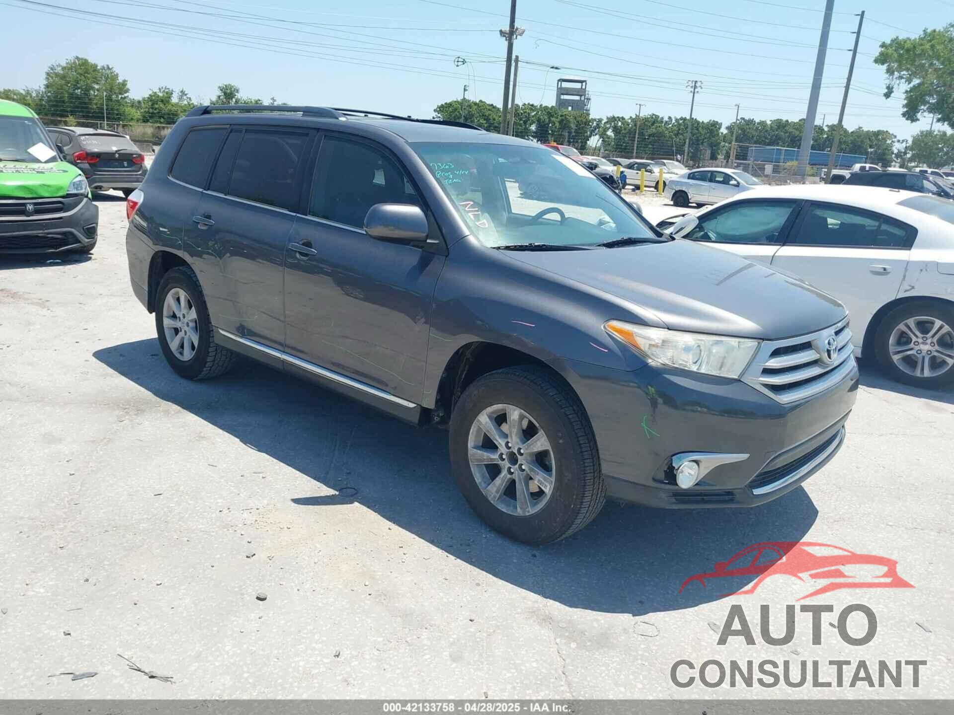 TOYOTA HIGHLANDER 2013 - 5TDZK3EH5DS124401