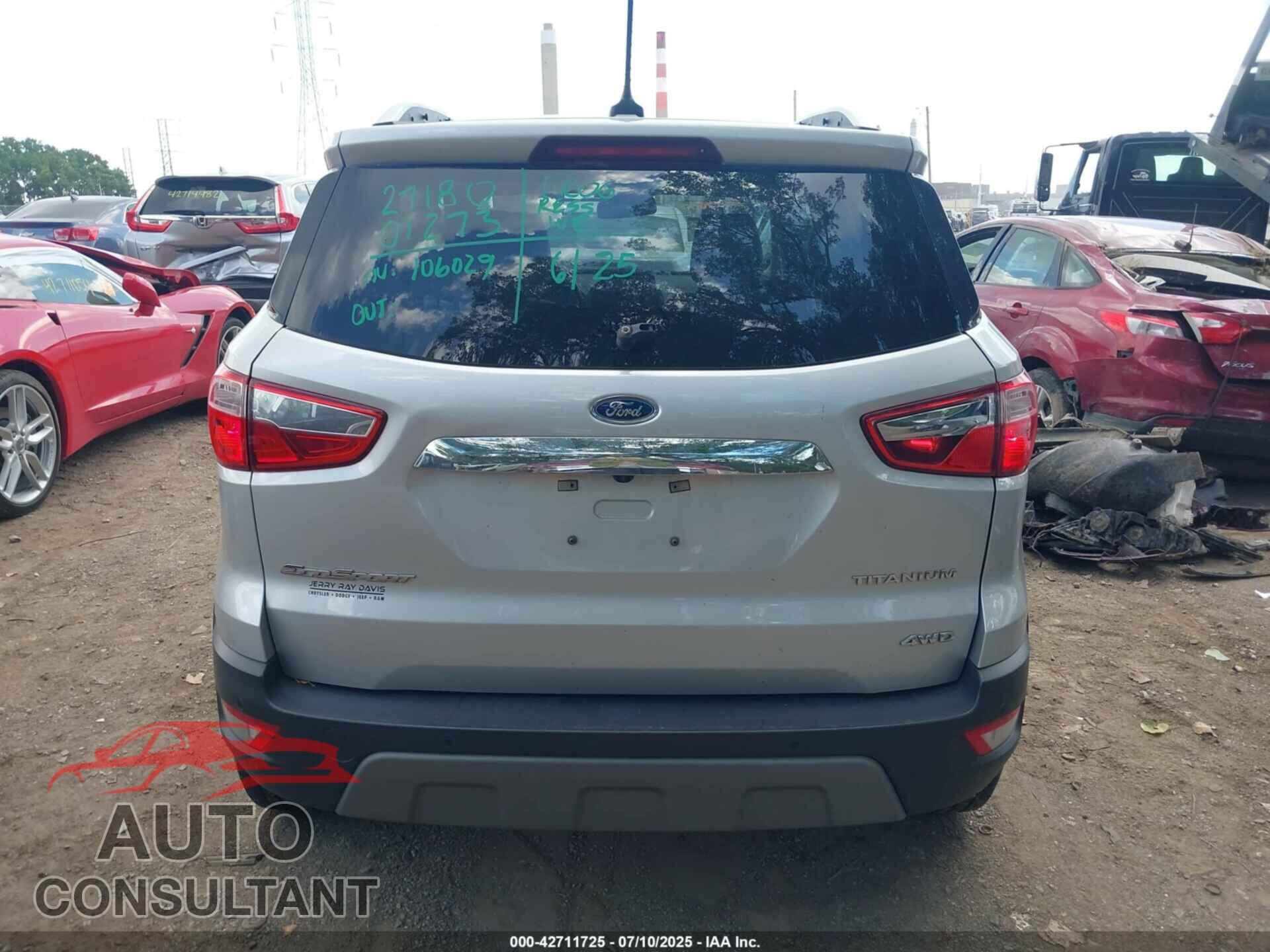 FORD ECOSPORT 2021 - MAJ6S3KL5MC403107