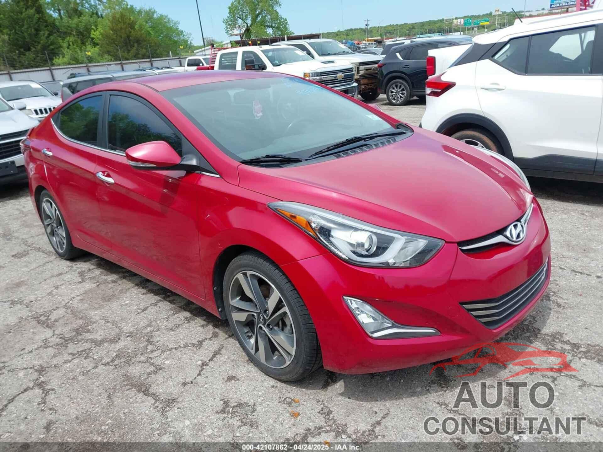 HYUNDAI ELANTRA 2015 - KMHDH4AE3FU454526