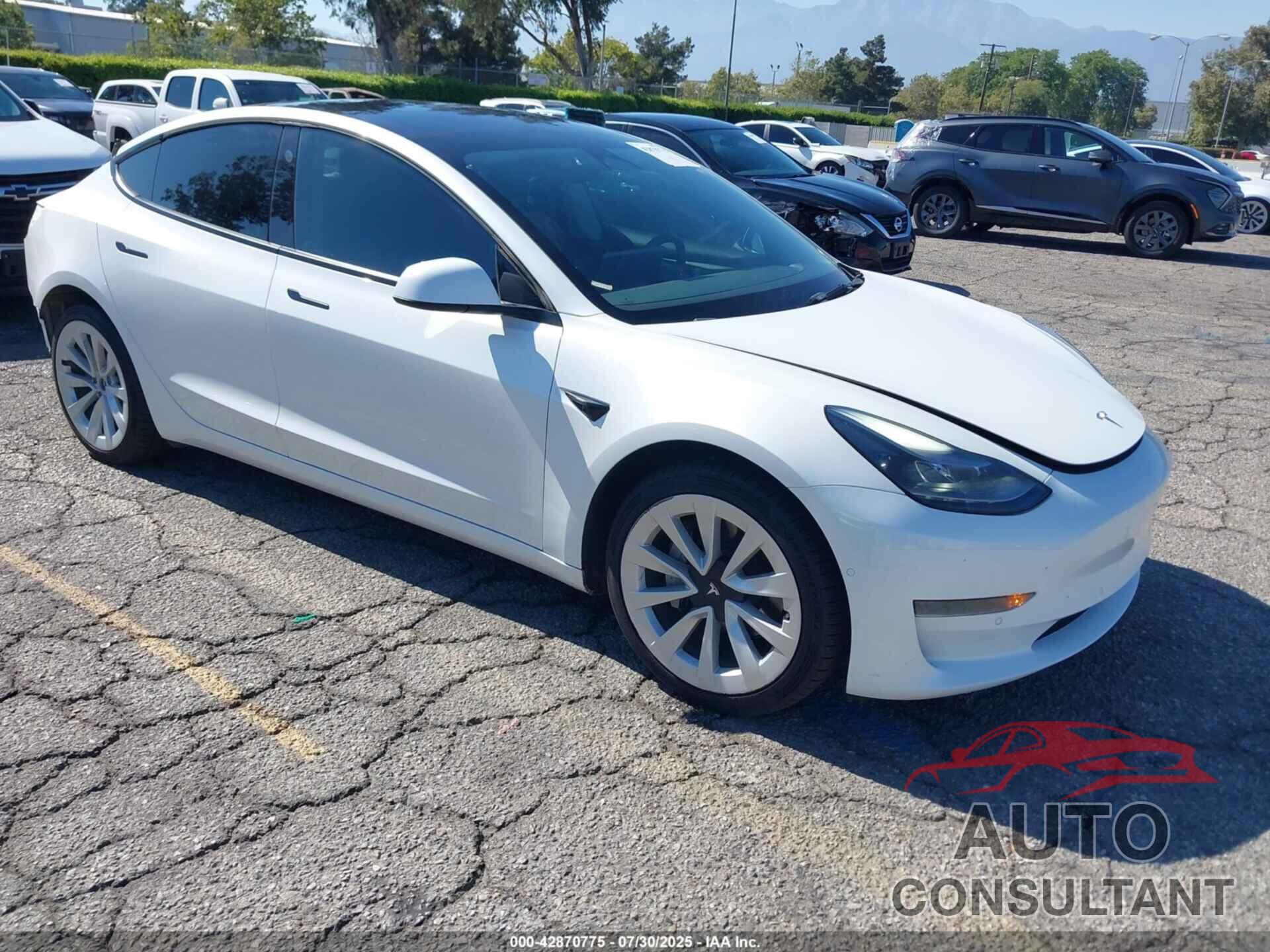 TESLA MODEL 3 2022 - 5YJ3E1EAXNF299429