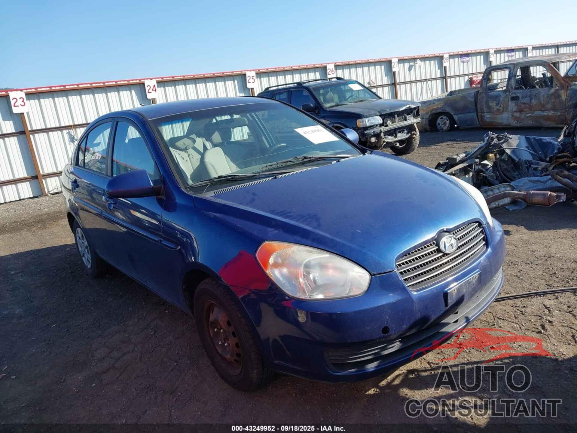 HYUNDAI ACCENT 2009 - KMHCN46C29U378345