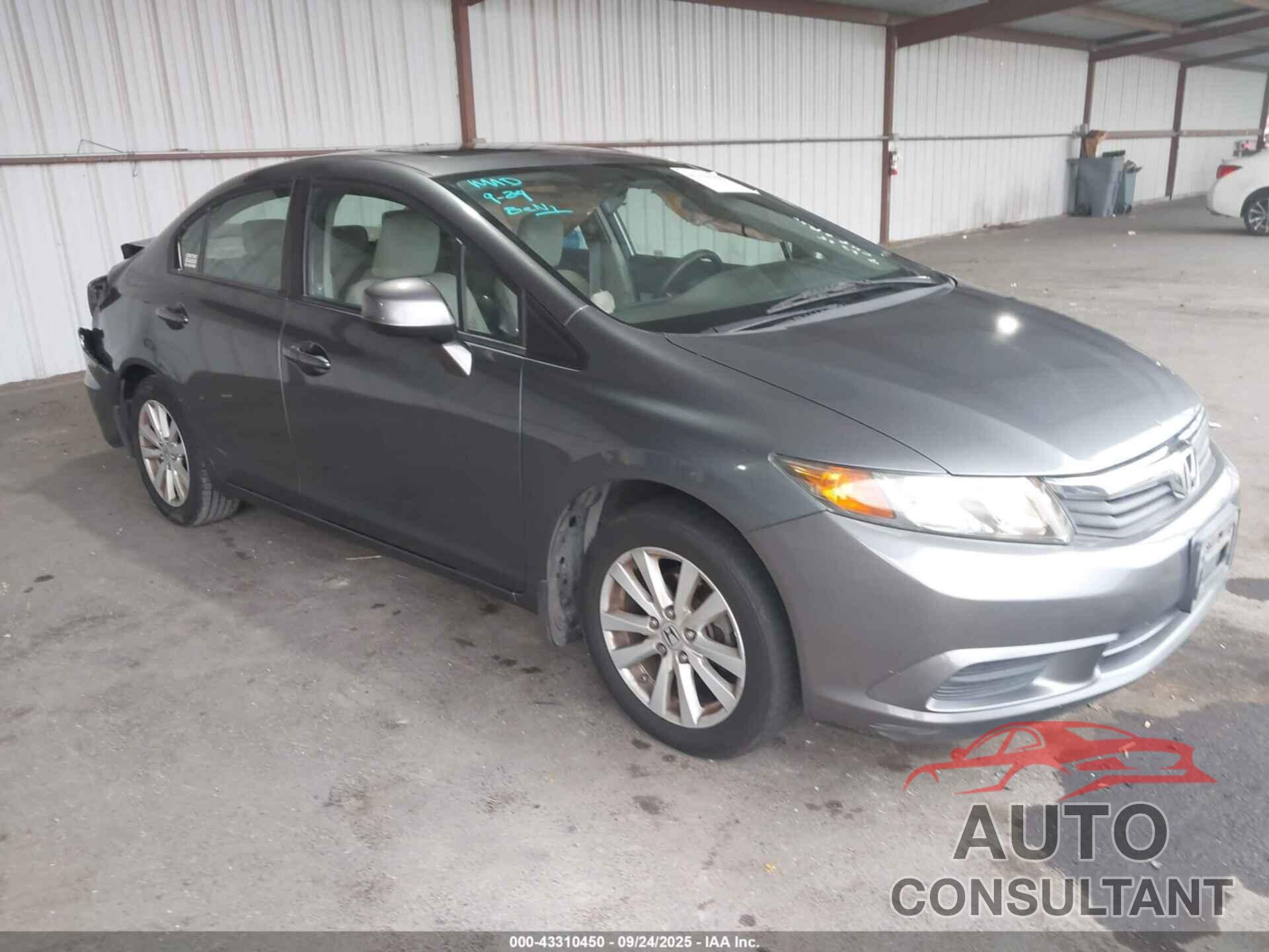 HONDA CIVIC 2012 - 19XFB2F85CE374788