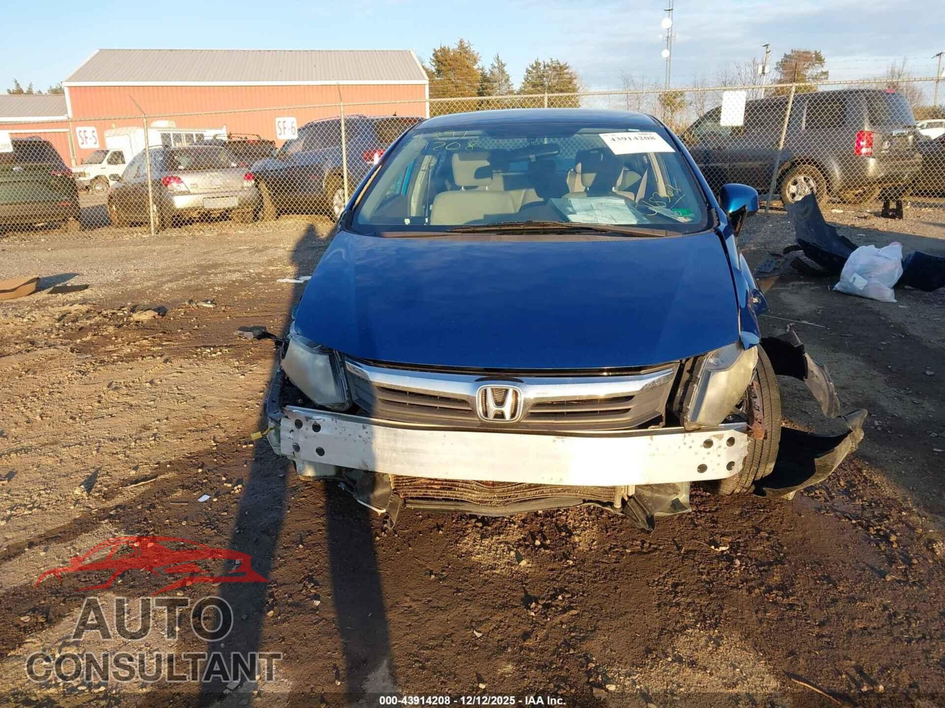 HONDA CIVIC 2012 - 19XFB2F53CE018362