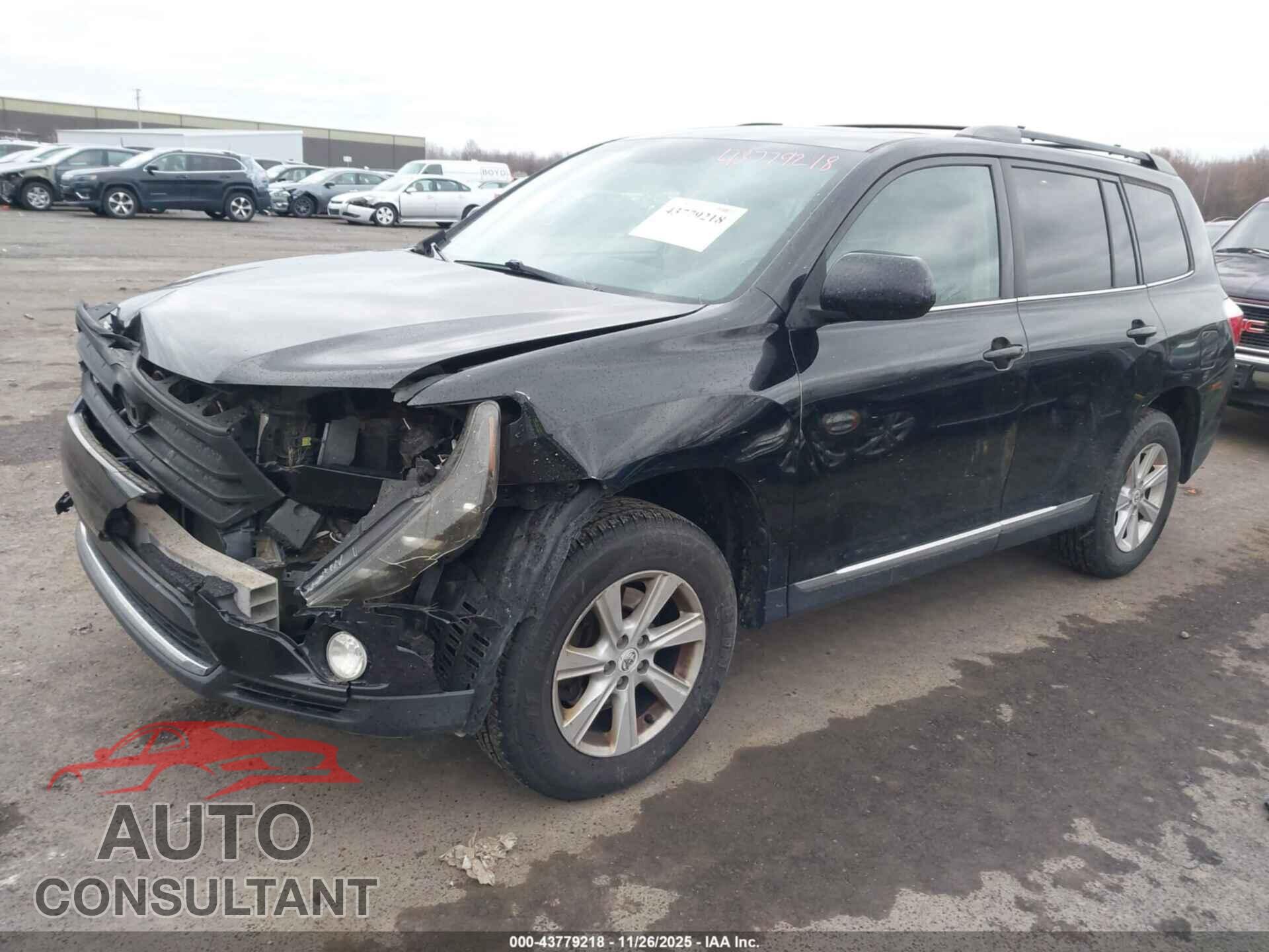 TOYOTA HIGHLANDER 2012 - 5TDBK3EH2CS152382