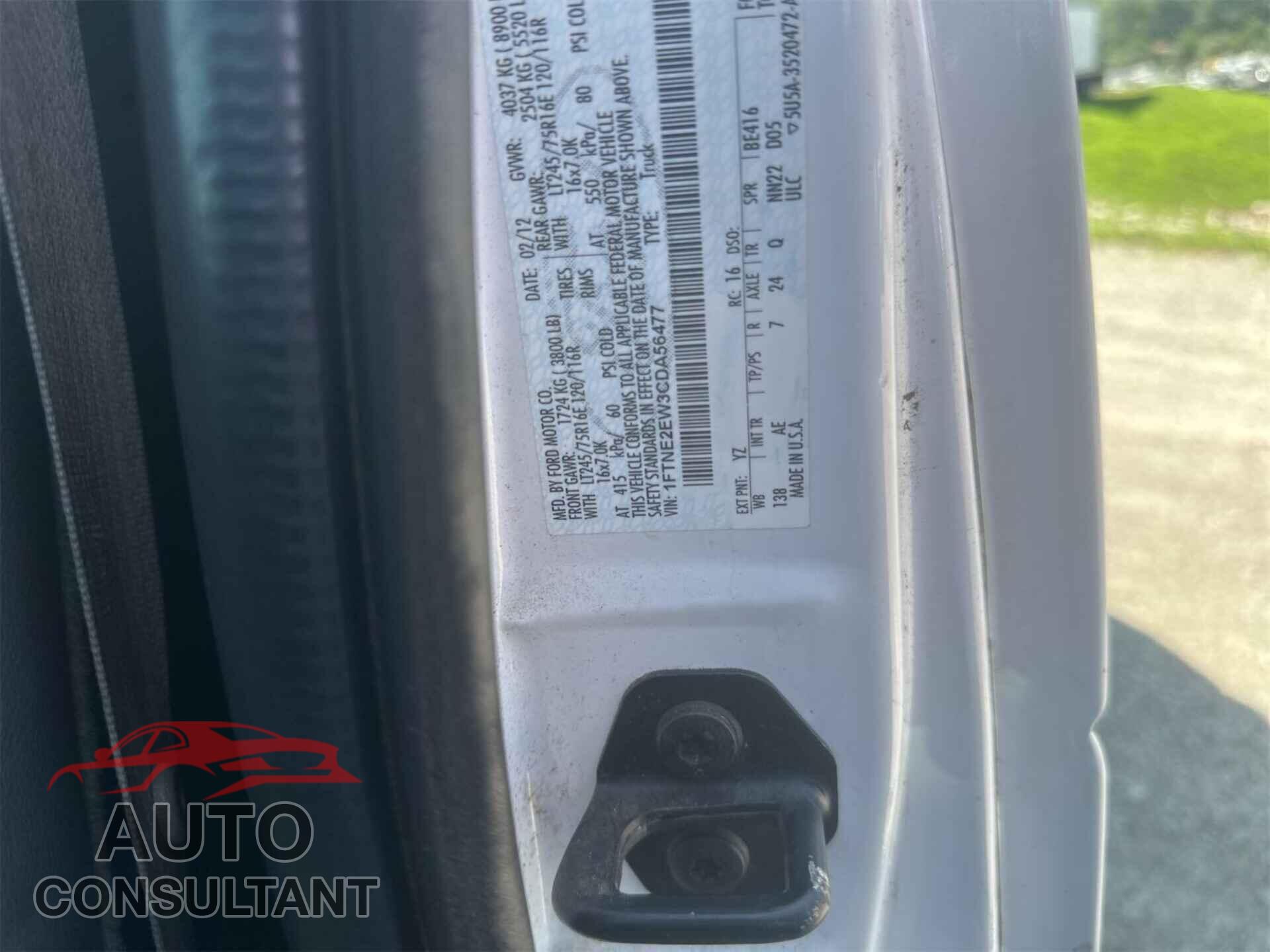 FORD ECONOLINE 2012 - 1FTNE2EW3CDA56477