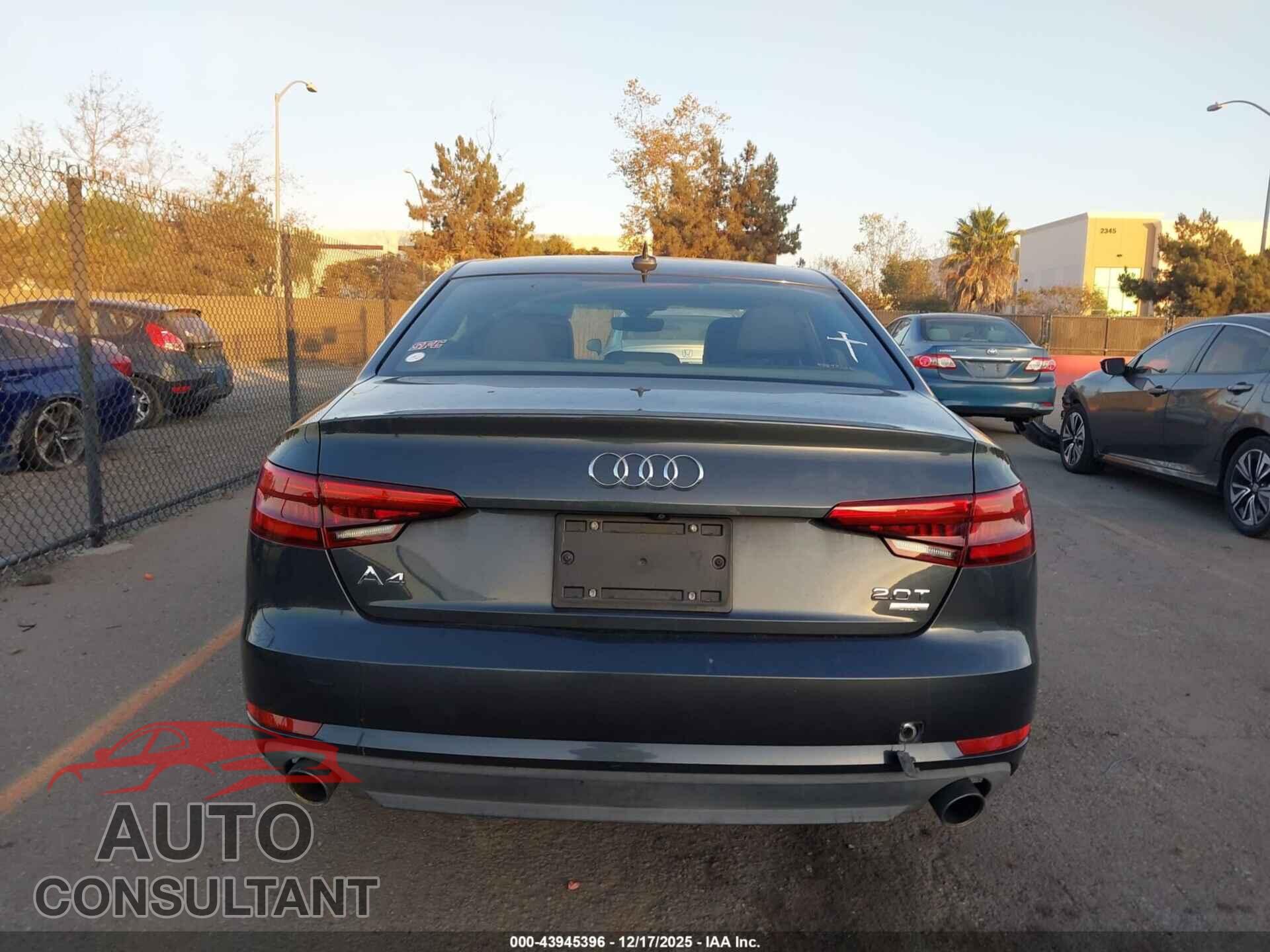 AUDI A4 2017 - WAUGMAF40HN069155