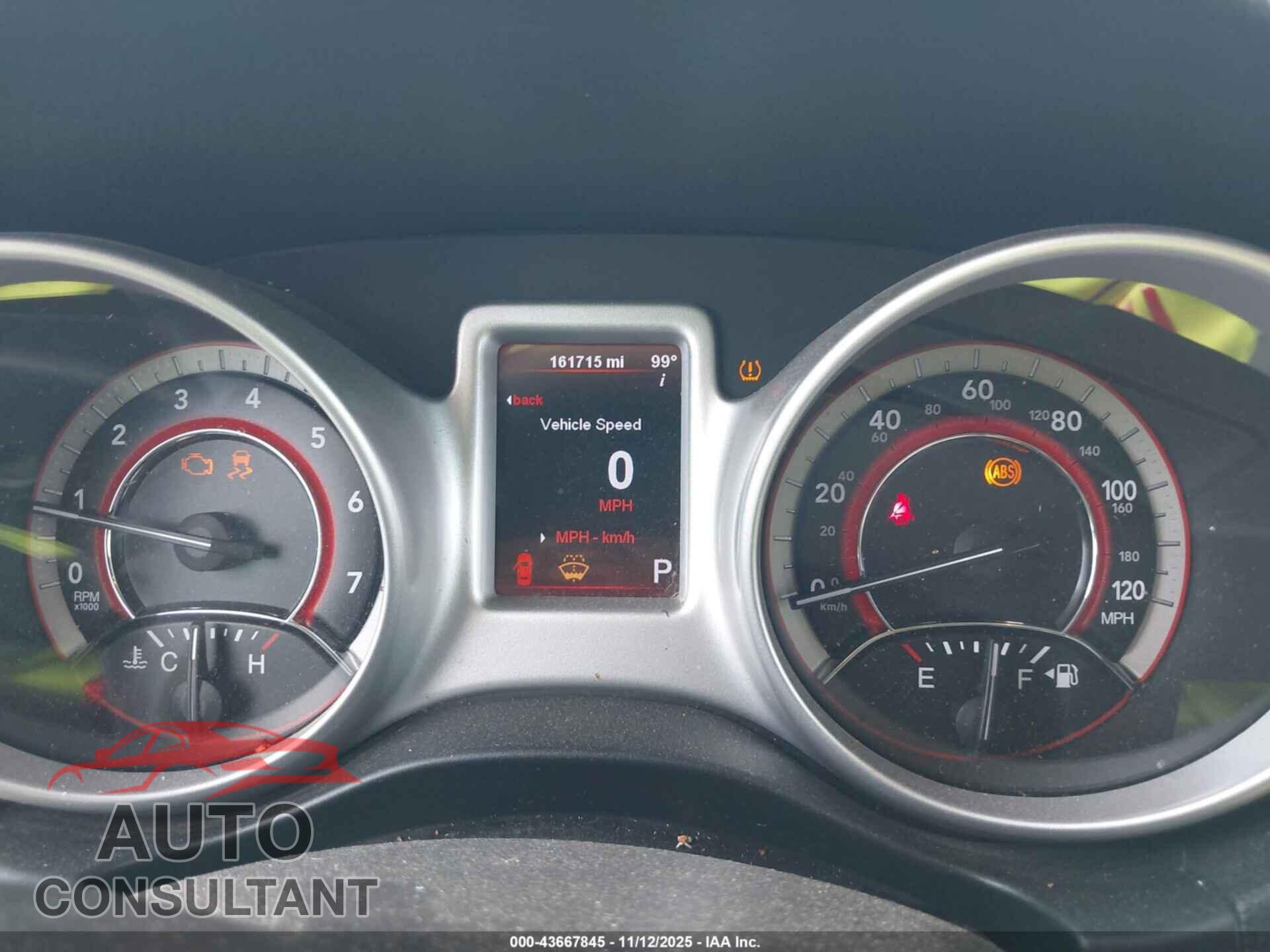 DODGE JOURNEY 2012 - 3C4PDCBG6CT218689