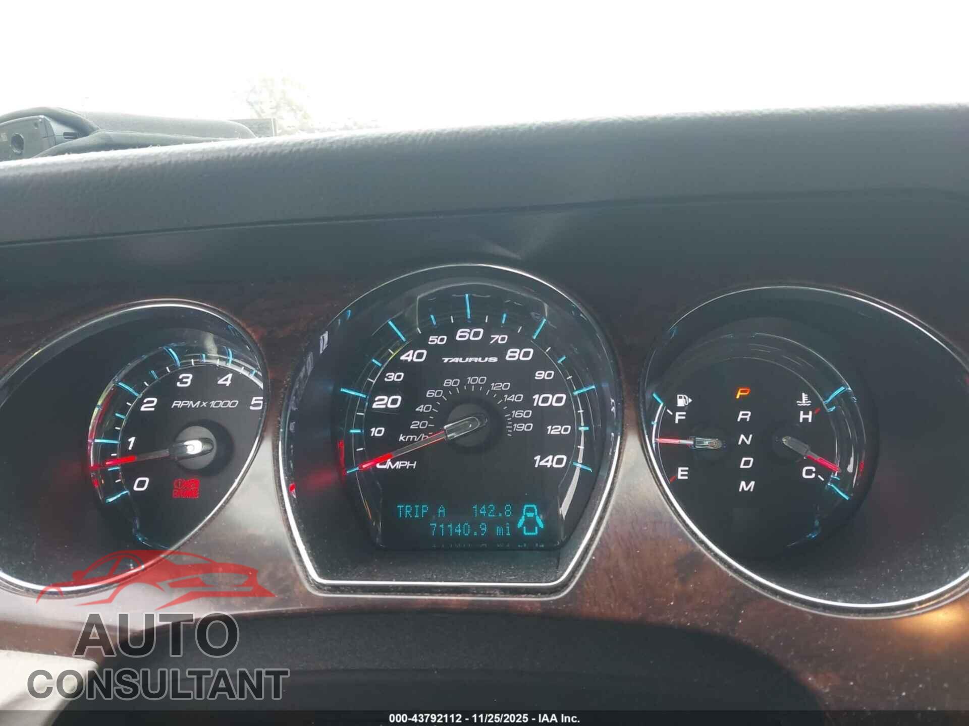 FORD TAURUS 2012 - 1FAHP2EW6CG103190