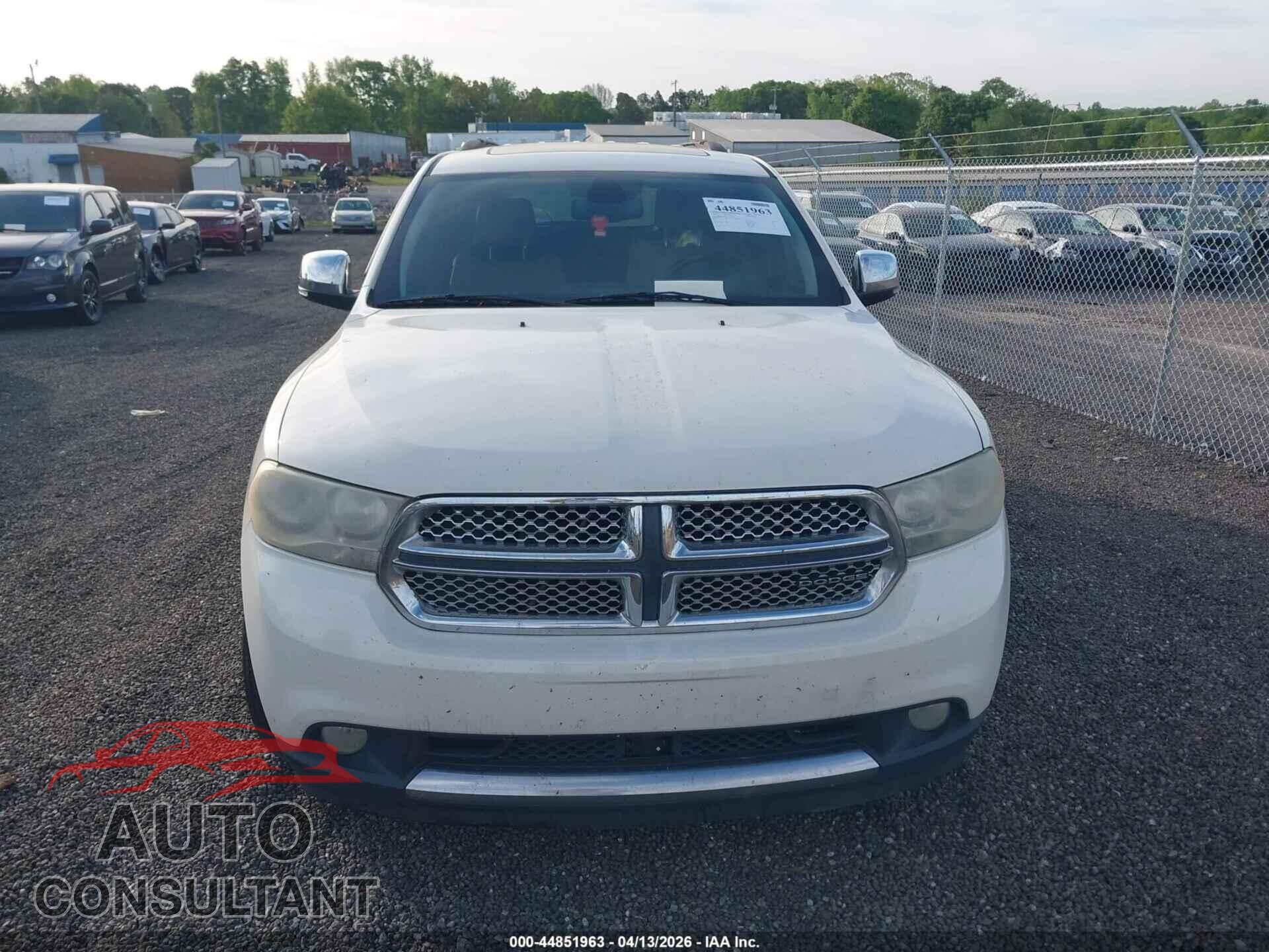 DODGE DURANGO 2012 - 1C4RDHEG3CC126727