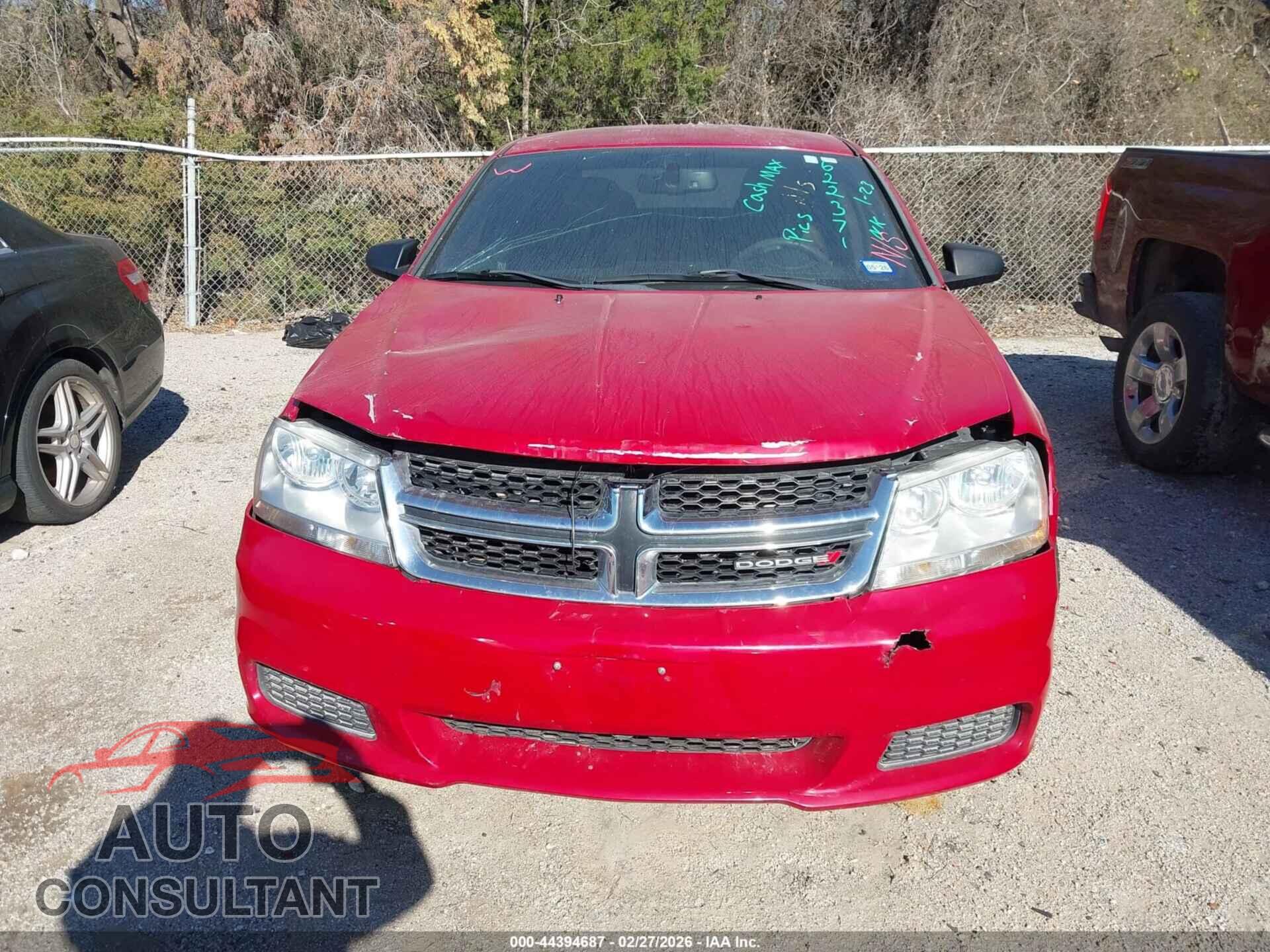 DODGE AVENGER 2013 - 1C3CDZAB5DN622371