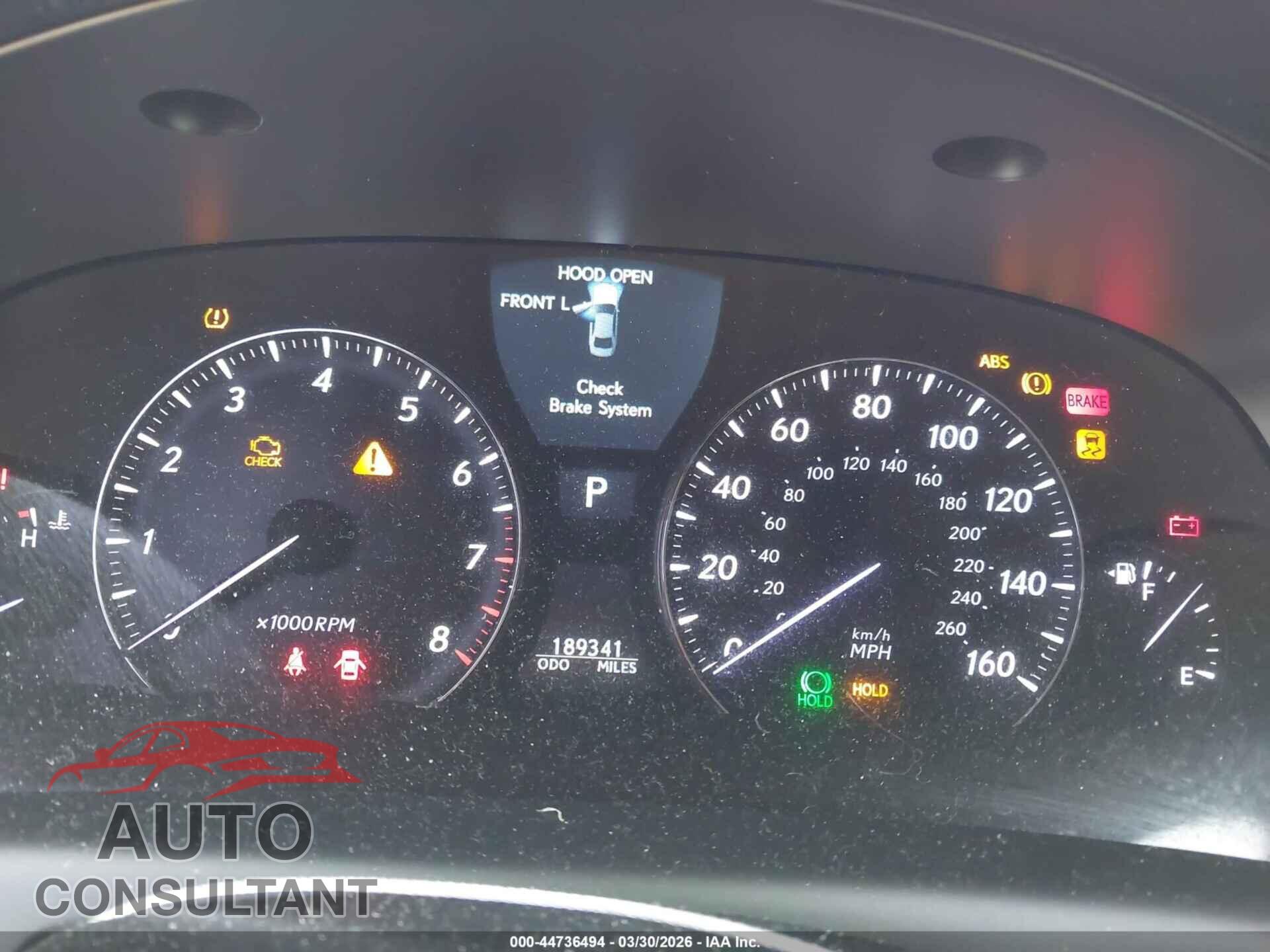 LEXUS LS 460 2012 - JTHBL5EF1C5111074