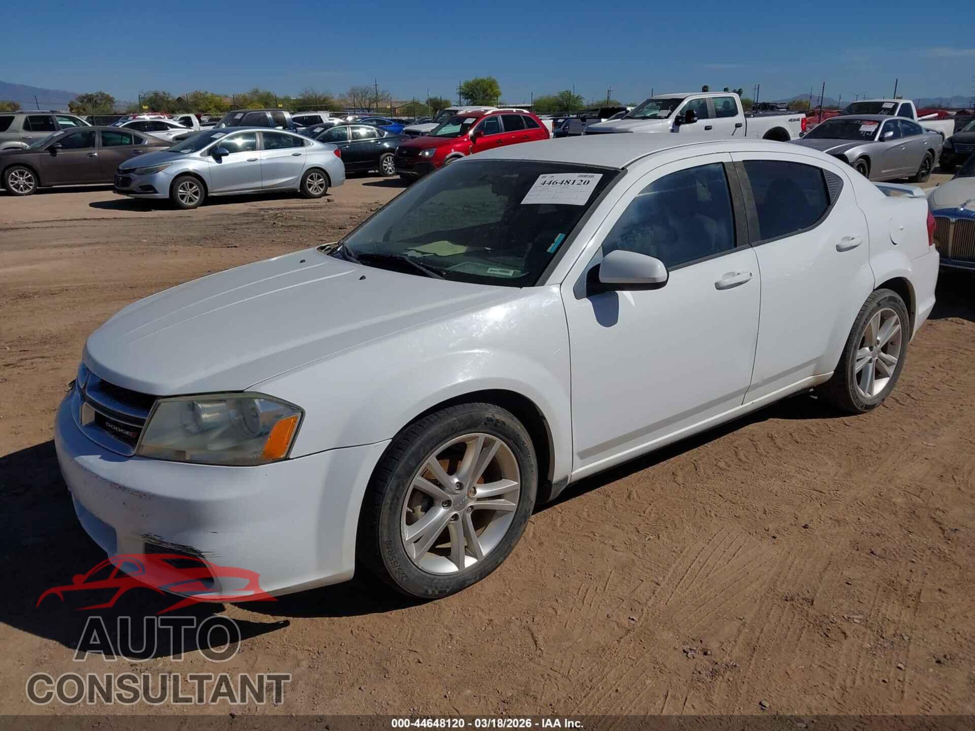 DODGE AVENGER 2012 - 1C3CDZCB8CN215317