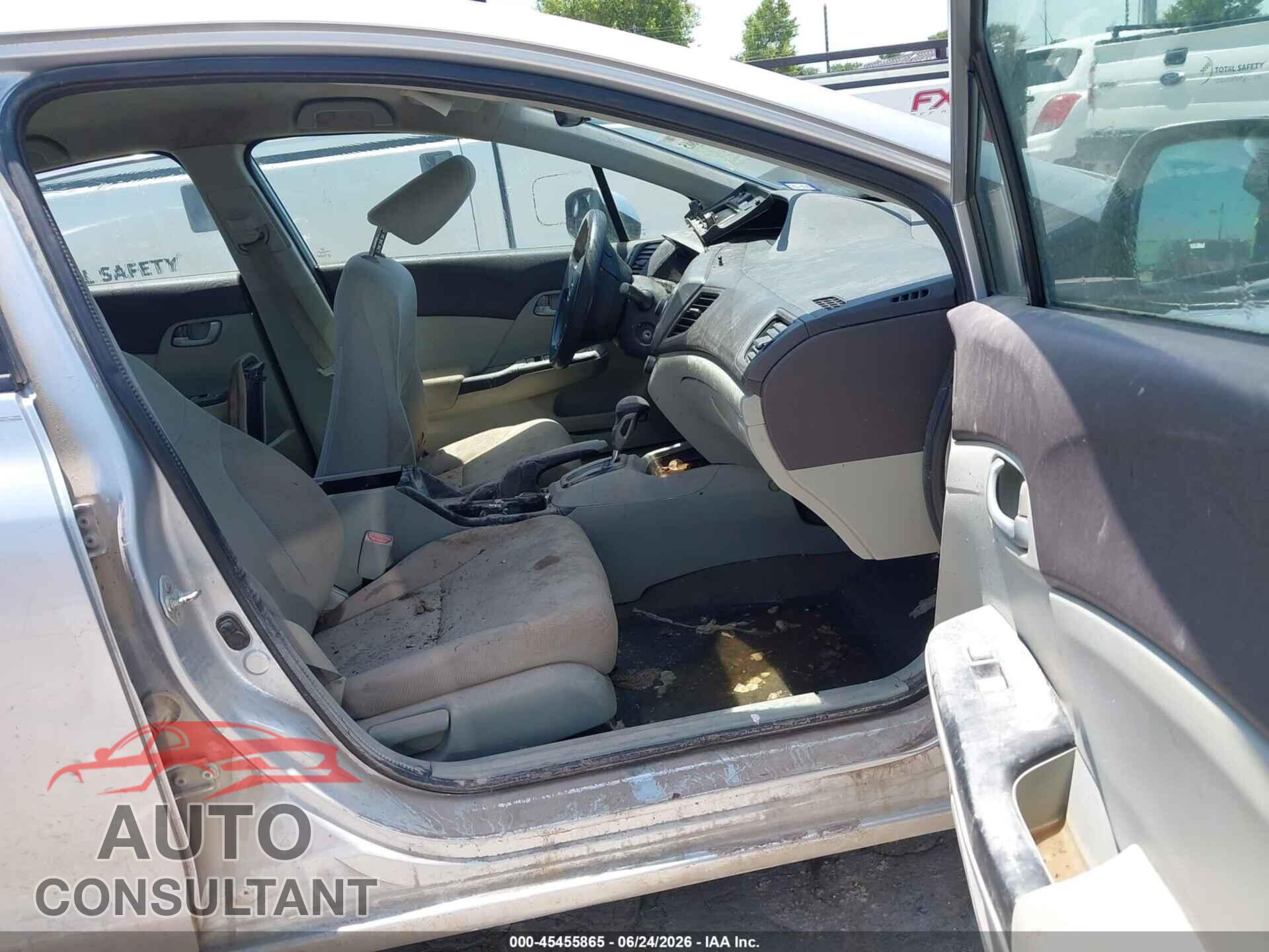 HONDA CIVIC 2012 - 19XFB2F55CE084783