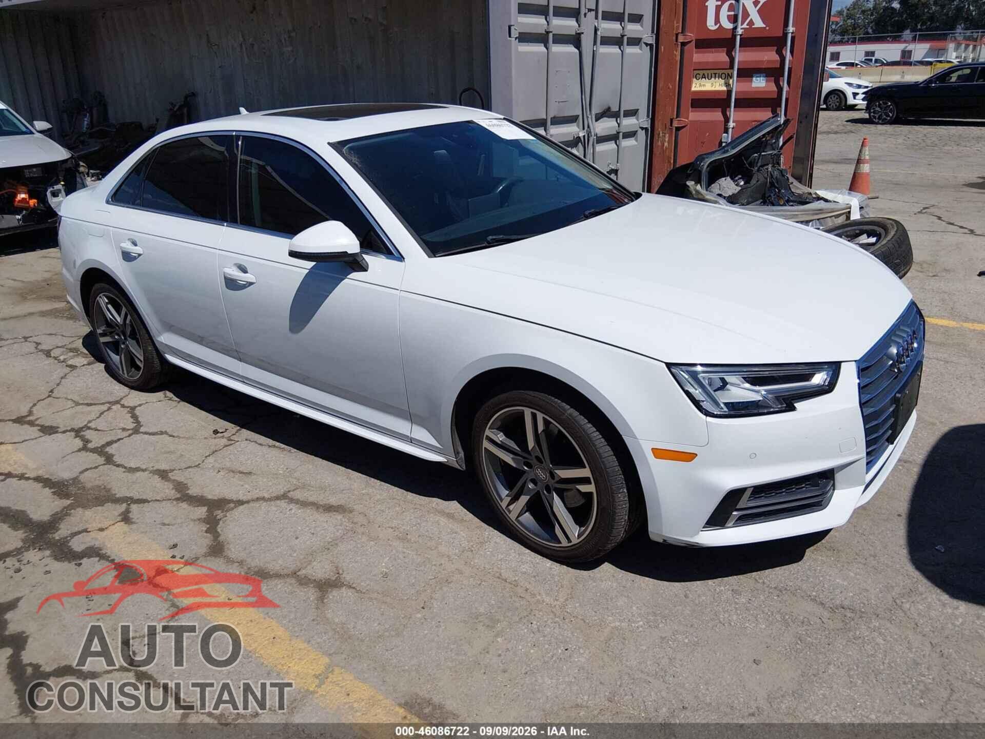 AUDI A4 2018 - WAULMAF40JA125896