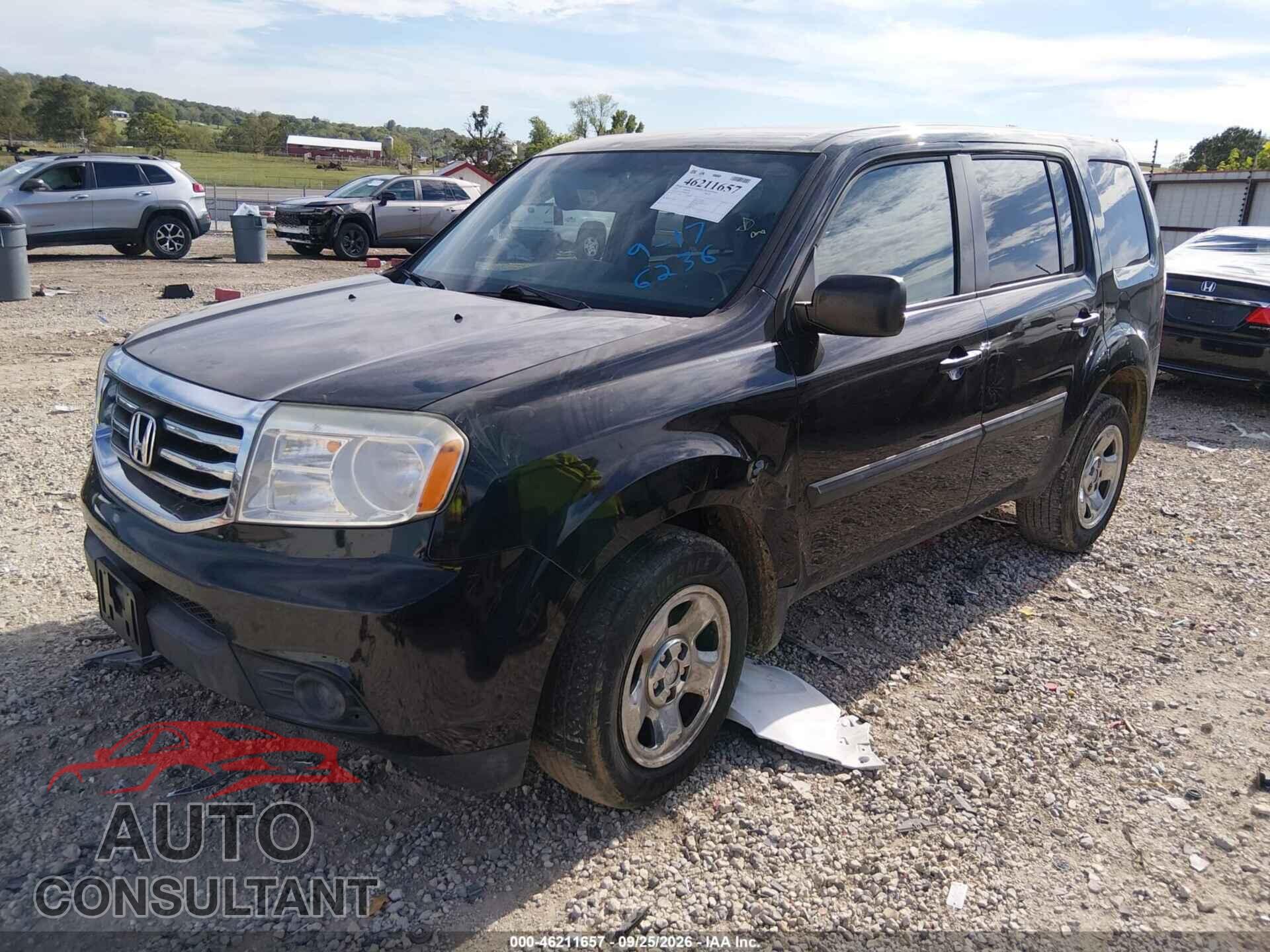 HONDA PILOT 2013 - 5FNYF4H21DB036236