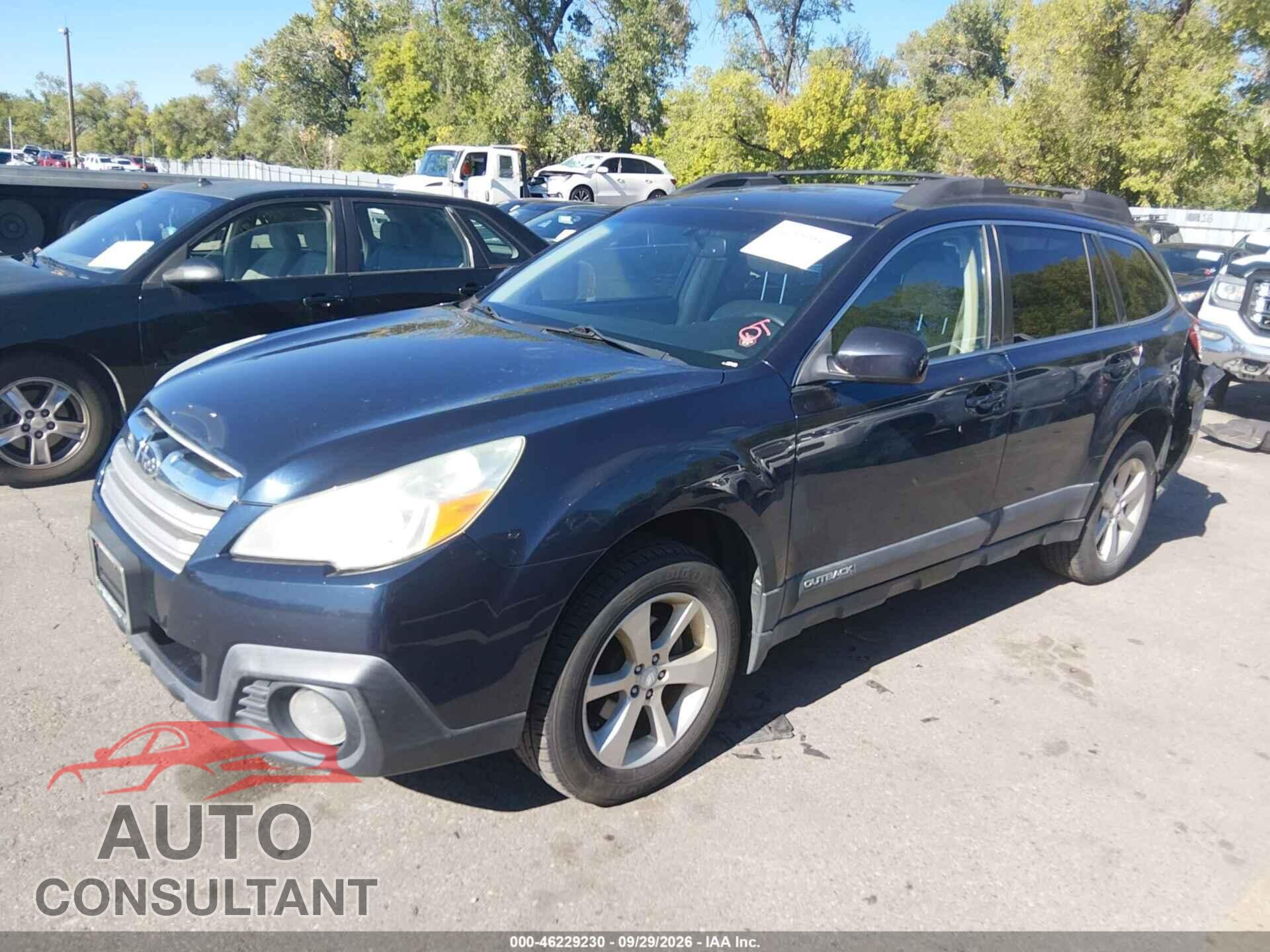 SUBARU OUTBACK 2014 - 4S4BRBDC2E3207554