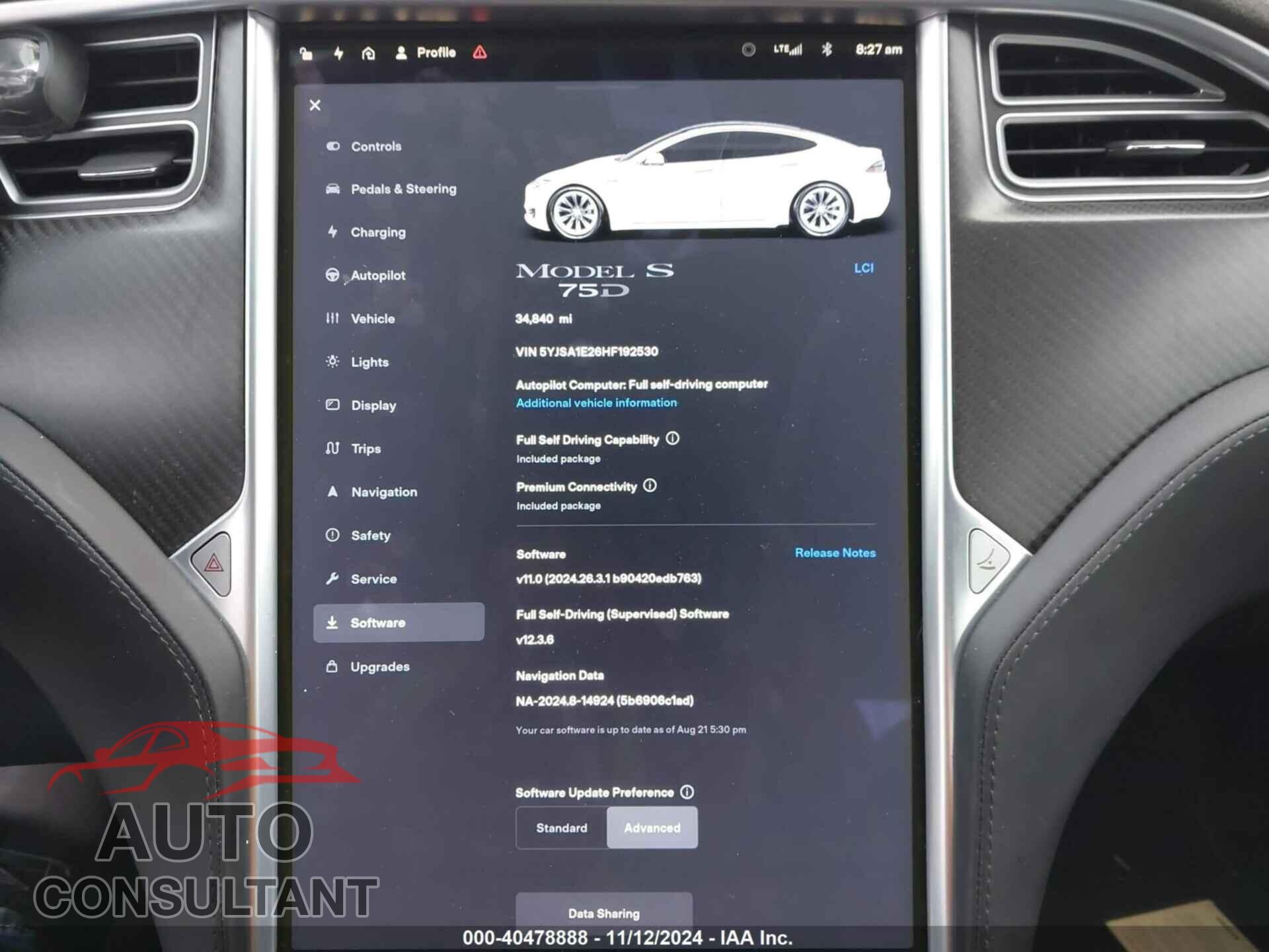 TESLA MODEL S 2017 - 5YJSA1E26HF192530