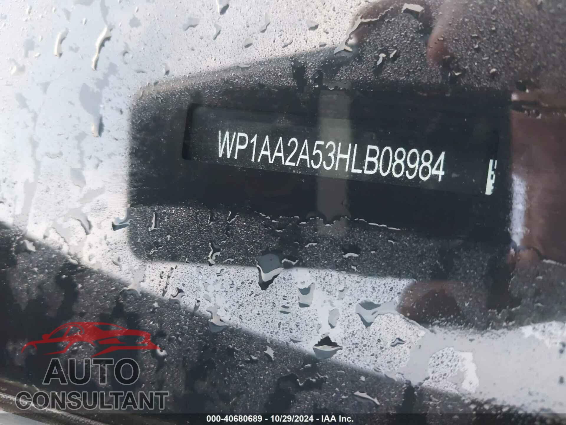 PORSCHE MACAN 2017 - WP1AA2A53HLB08984