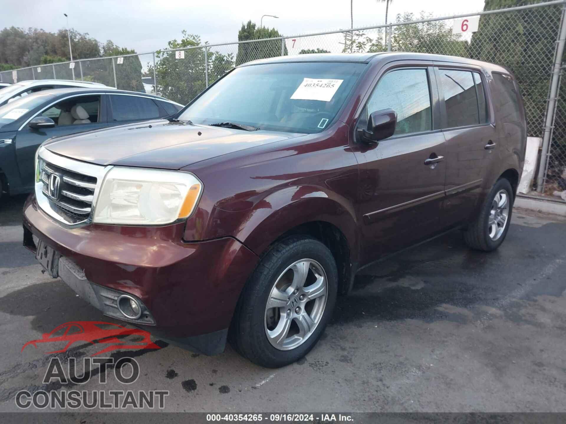 HONDA PILOT 2012 - 5FNYF3H54CB038050