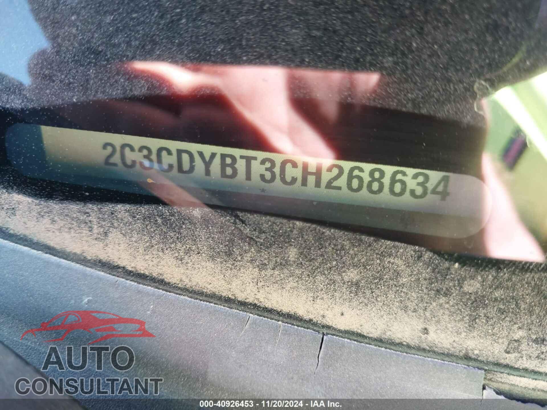 DODGE CHALLENGER 2012 - 2C3CDYBT3CH268634