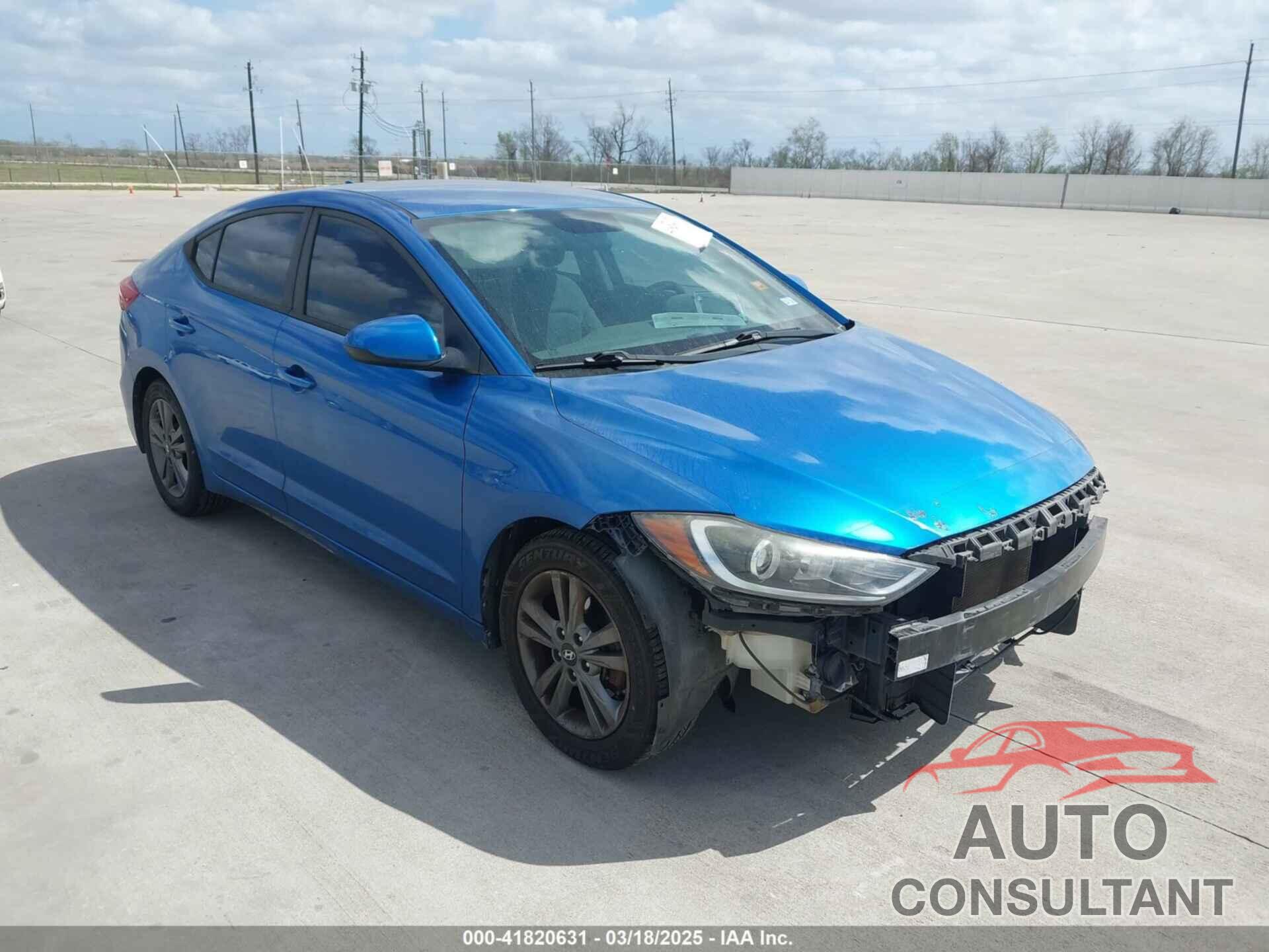 HYUNDAI ELANTRA 2017 - 5NPD84LF3HH186827