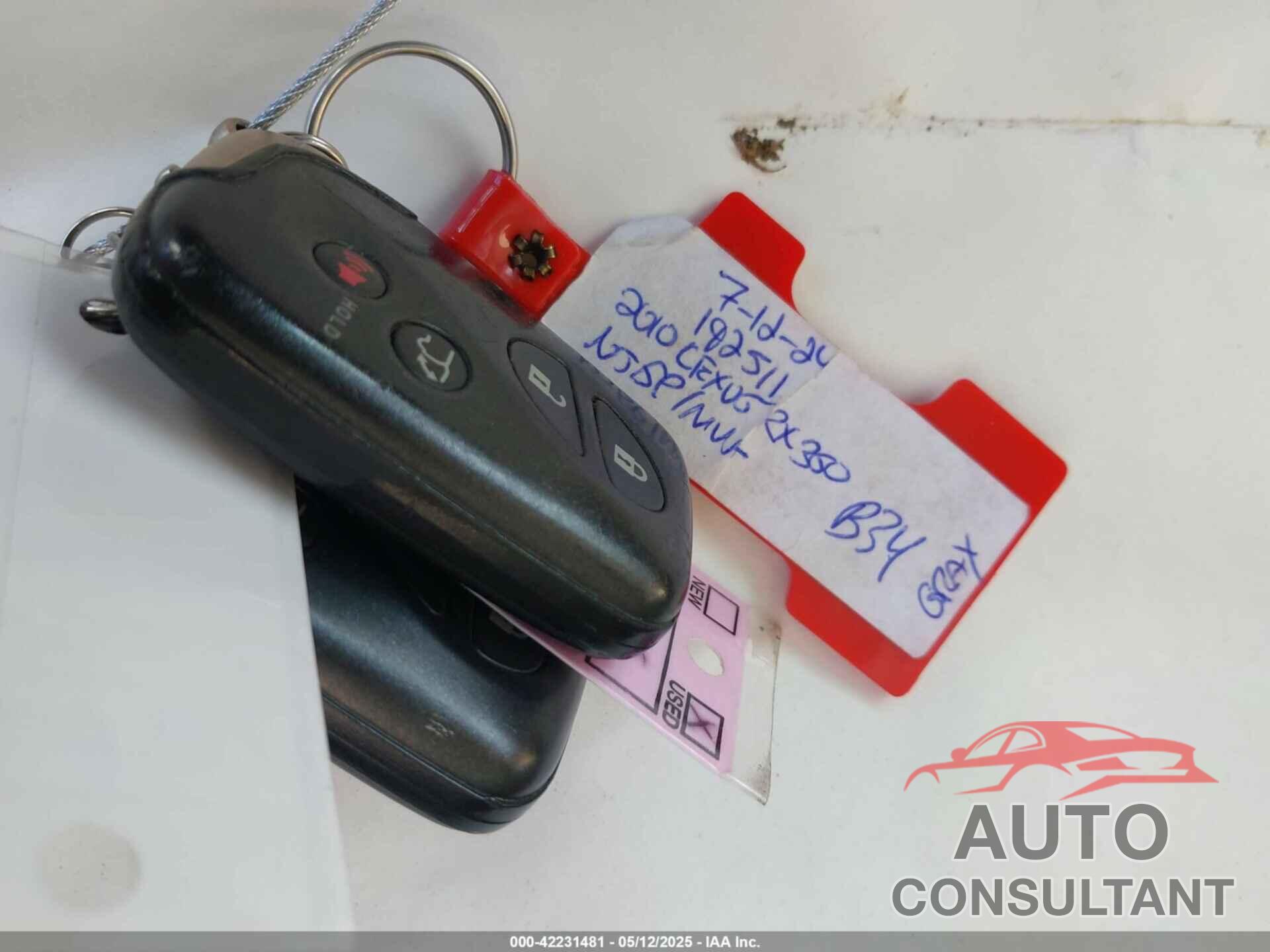 LEXUS RX 350 2010 - 2T2BK1BA0AC036272