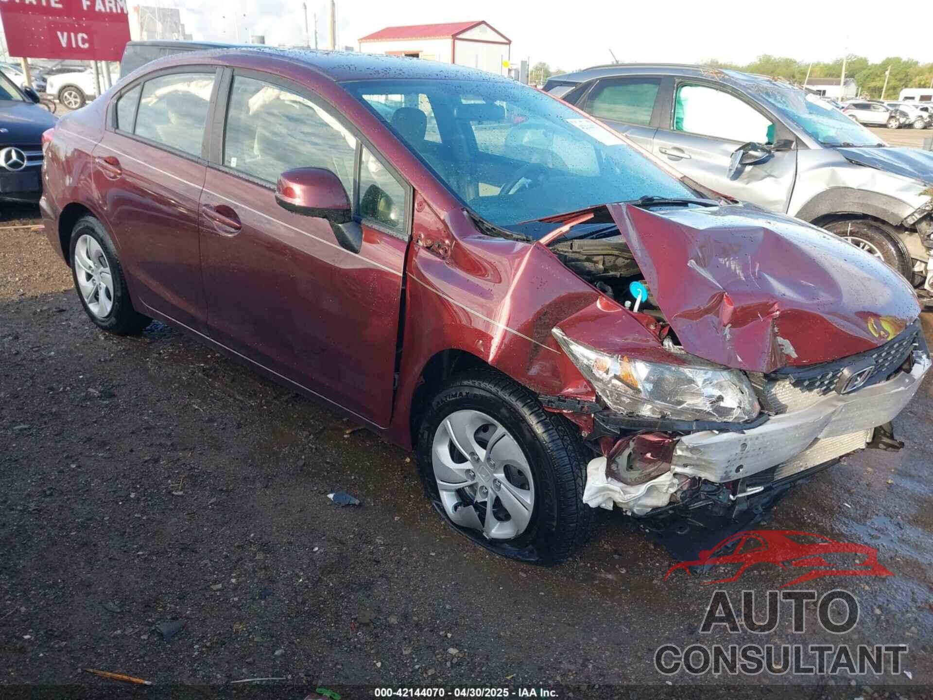 HONDA CIVIC 2013 - 19XFB2F50DE092839