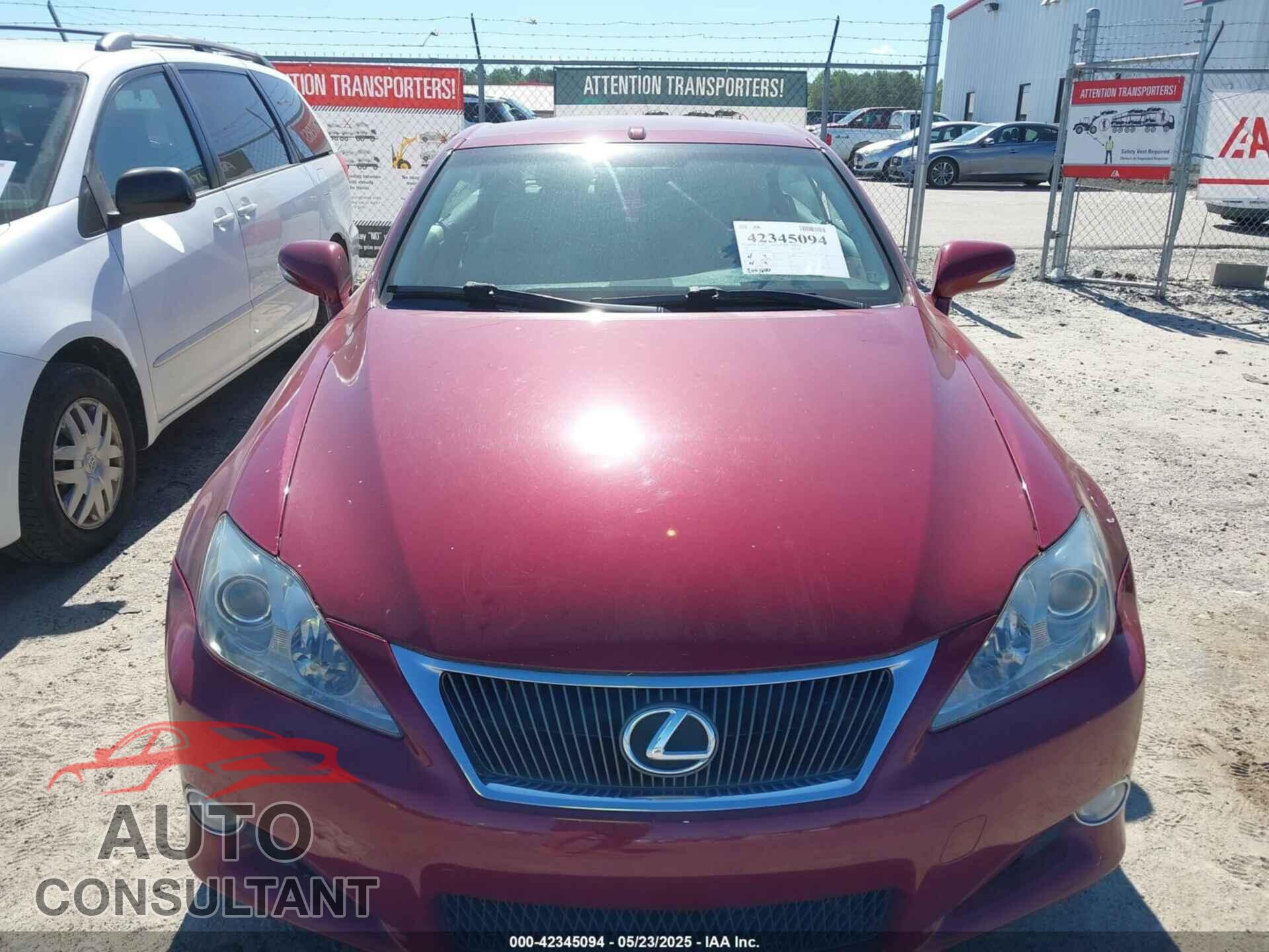 LEXUS IS 250C 2010 - JTHFF2C26A2502906