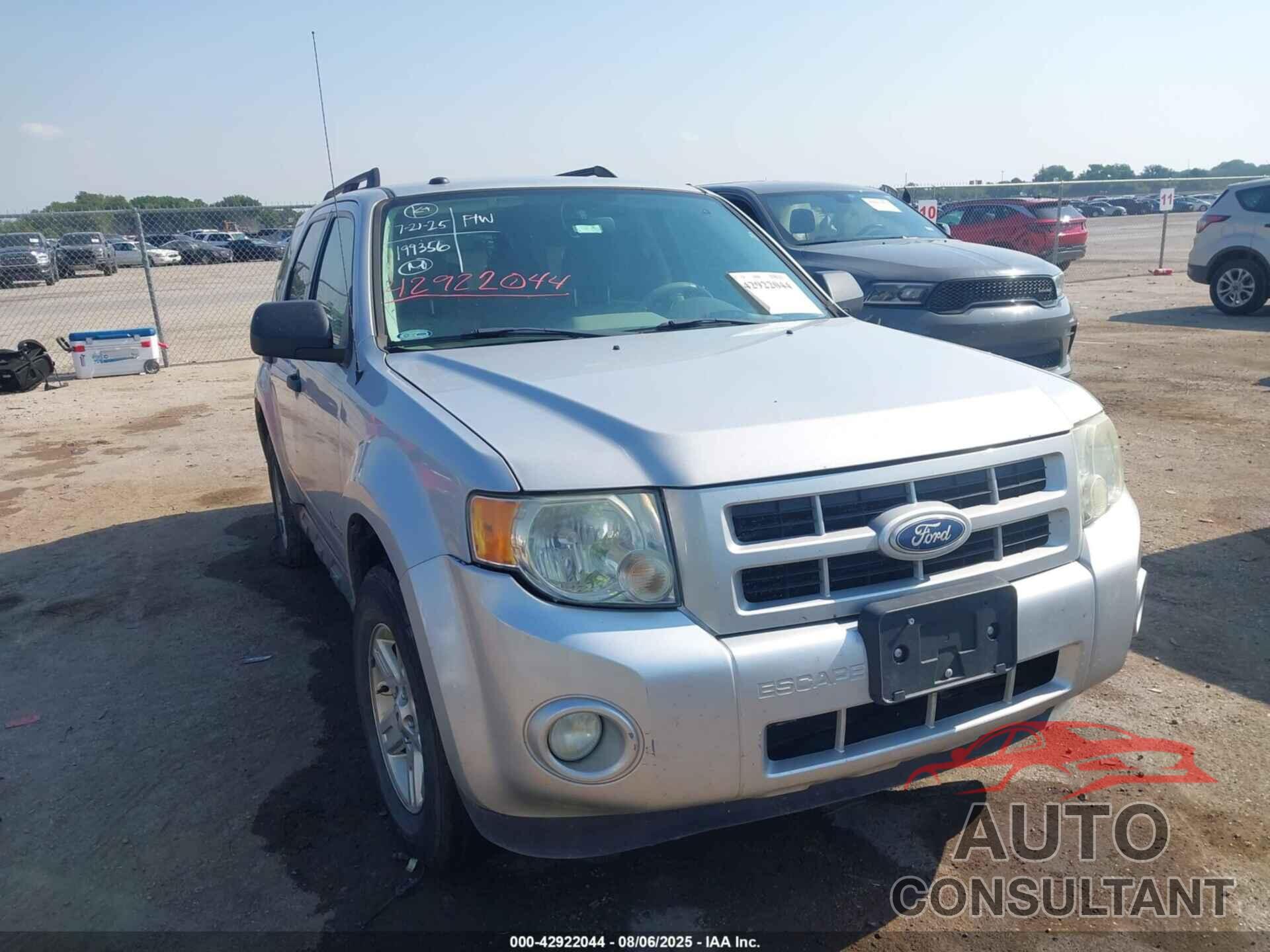 FORD ESCAPE HYBRID 2012 - 1FMCU5K39CKB05873