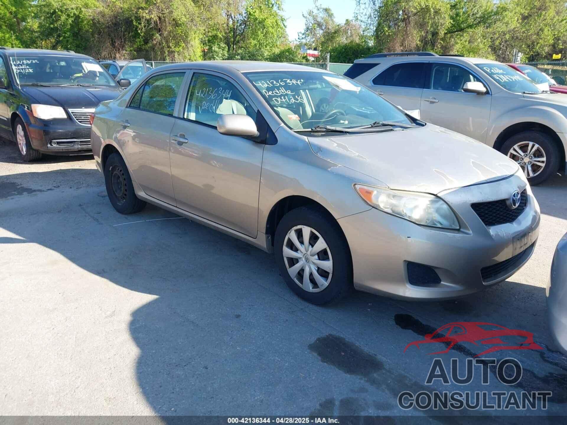 TOYOTA COROLLA 2009 - 2T1BU40E99C028401