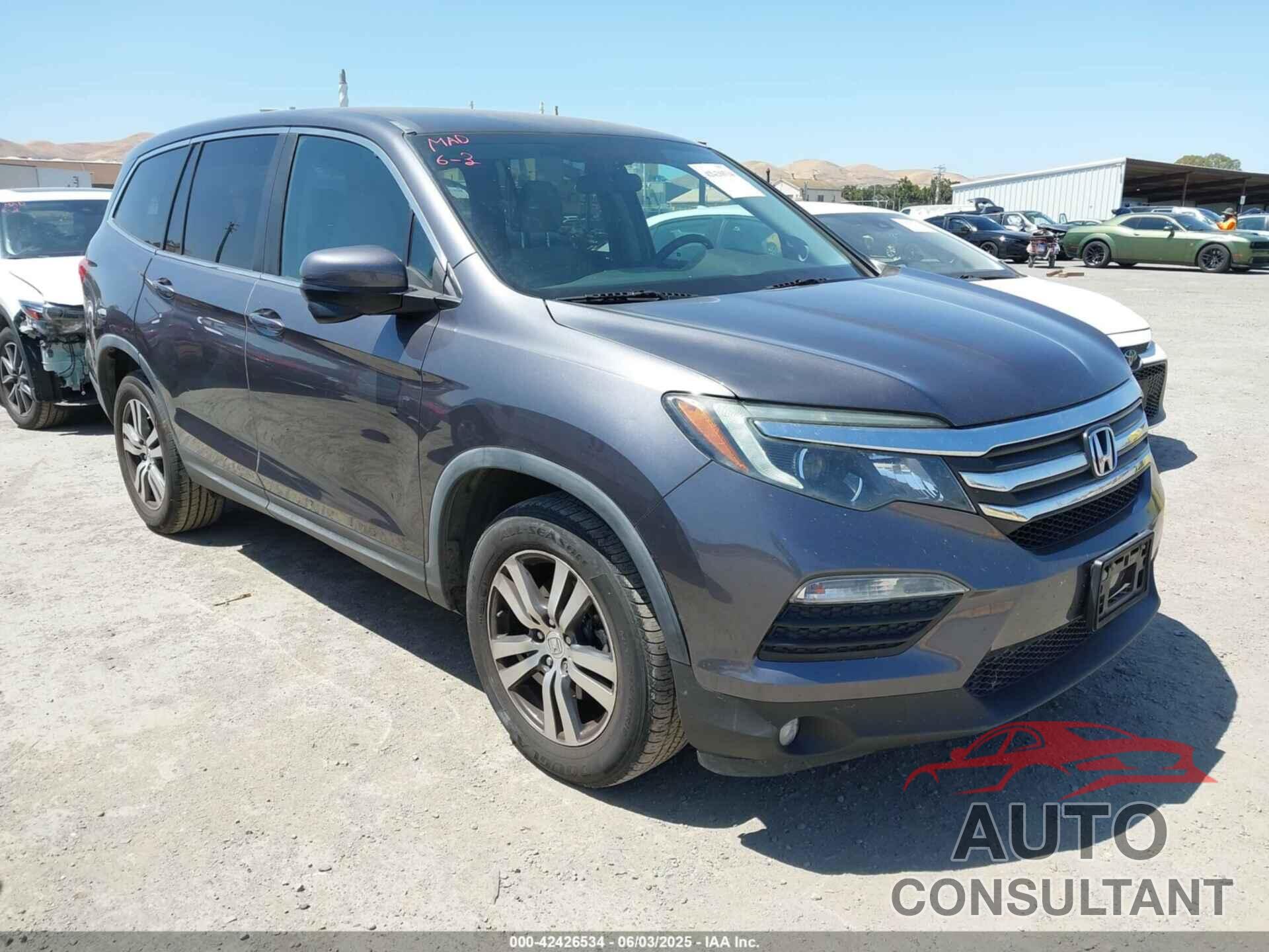HONDA PILOT 2017 - 5FNYF5H33HB014629