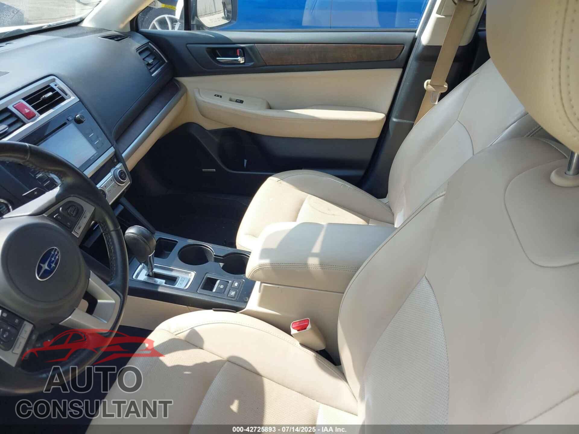 SUBARU OUTBACK 2016 - 4S4BSENC6G3308829