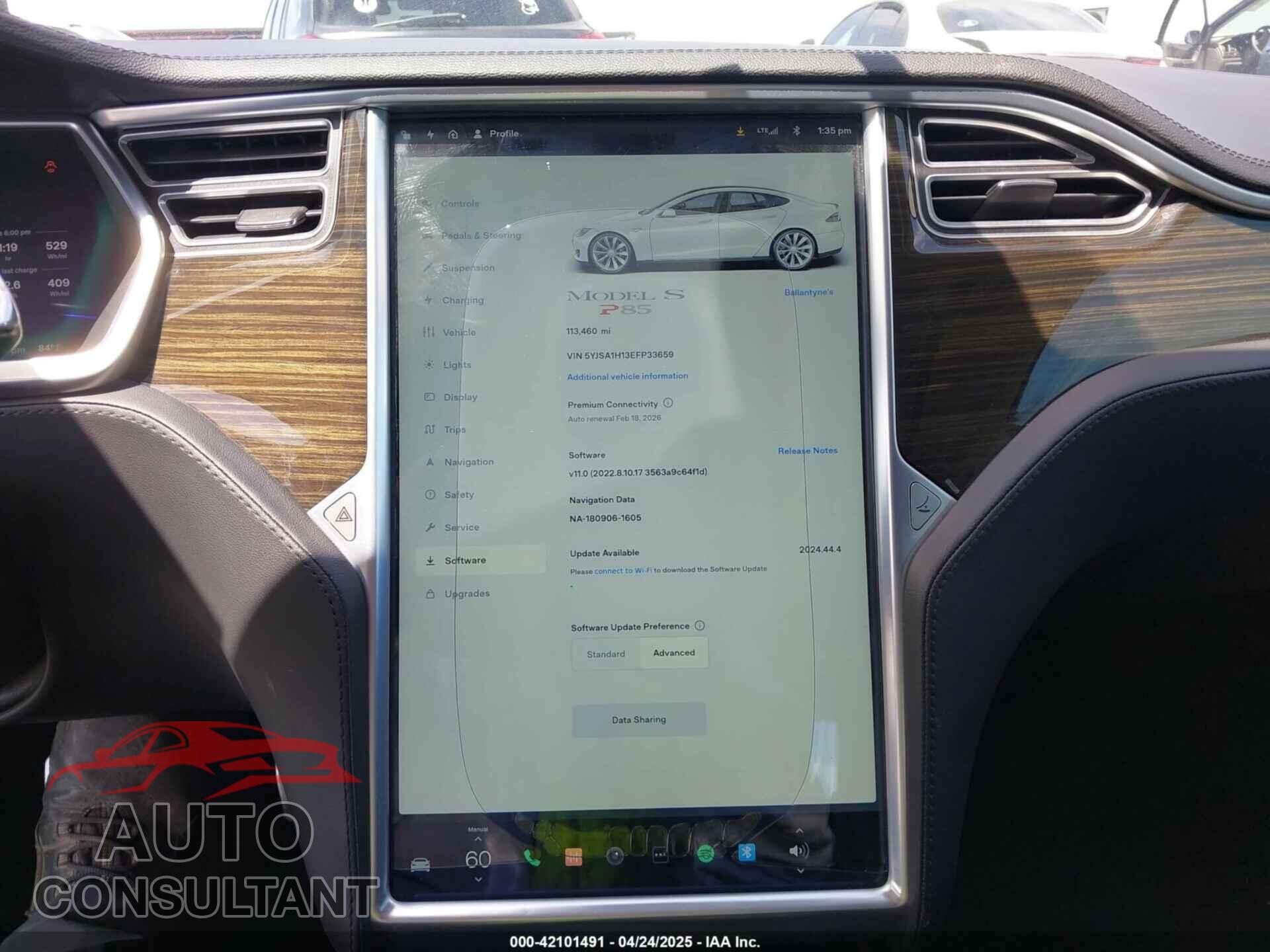TESLA MODEL S 2014 - 5YJSA1H13EFP33659