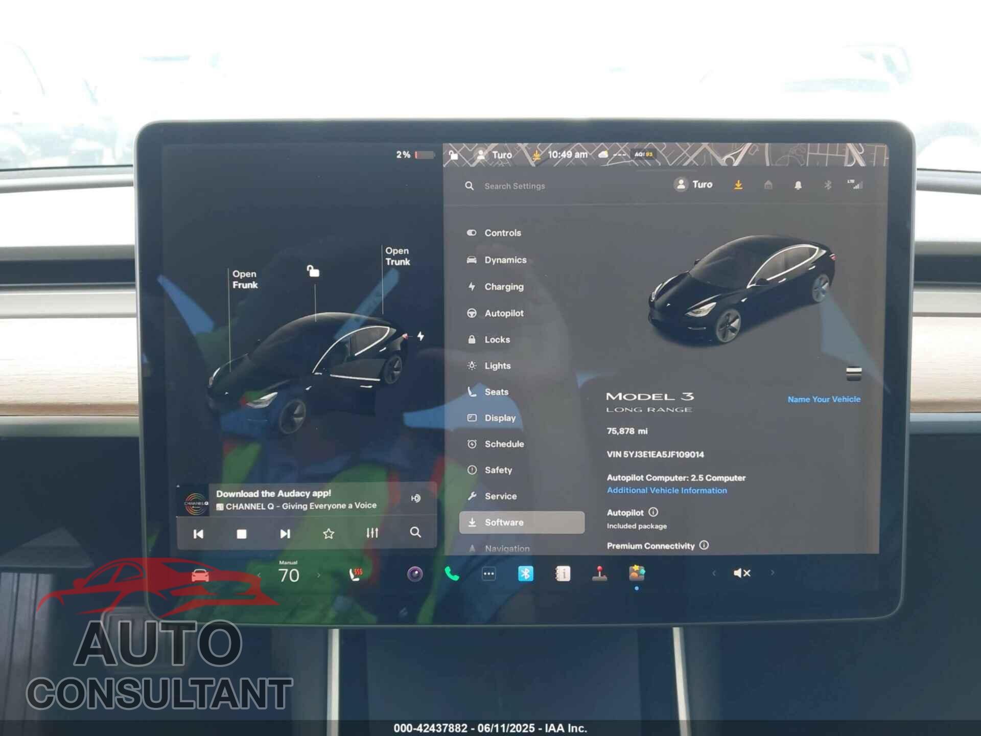 TESLA MODEL 3 2018 - 5YJ3E1EA5JF109014
