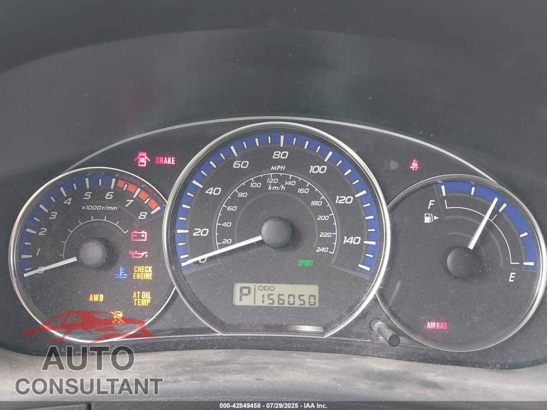 SUBARU FORESTER 2010 - JF2SH6BC1AH912331