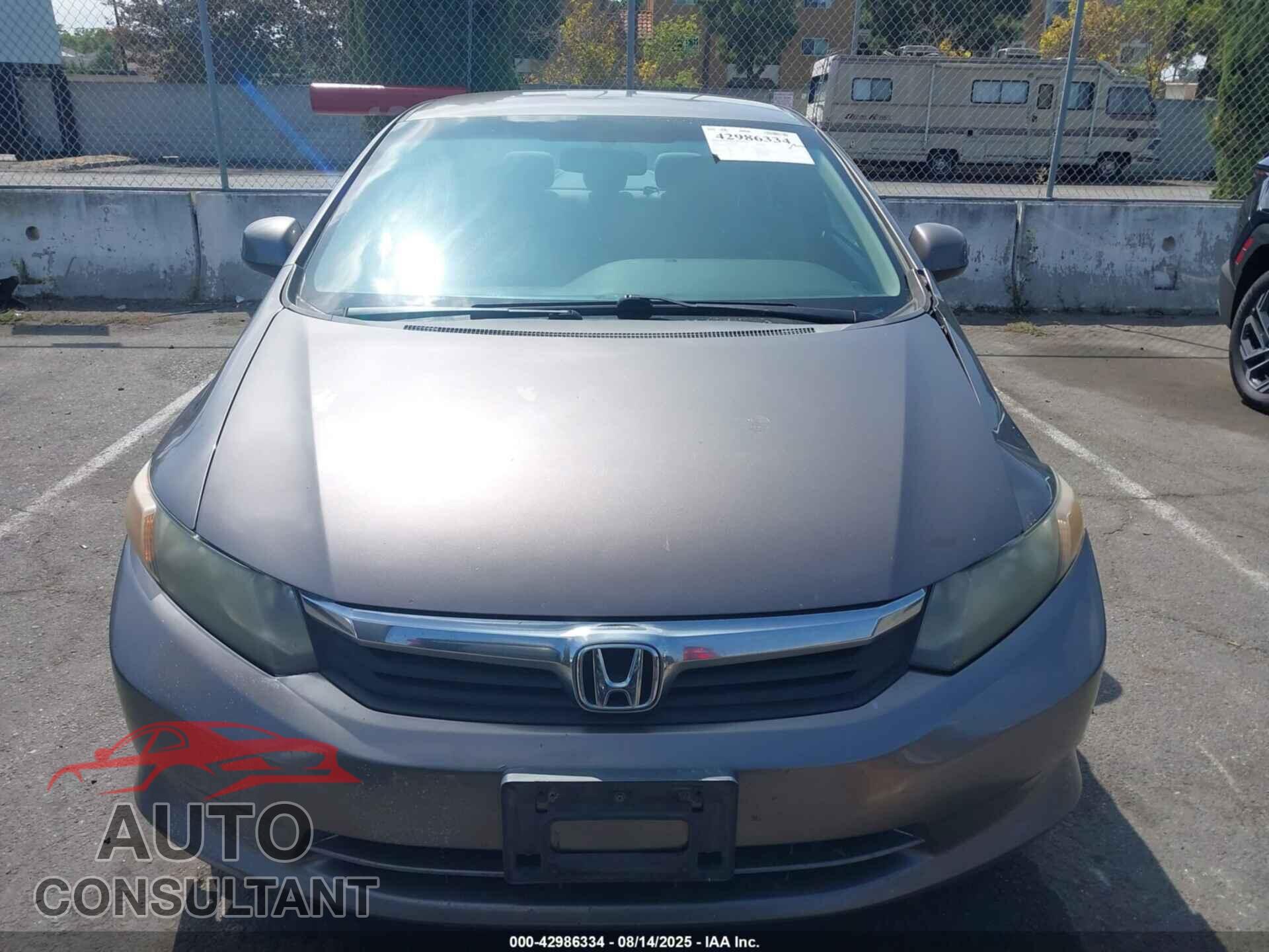 HONDA CIVIC 2012 - 19XFB2F50CE077224