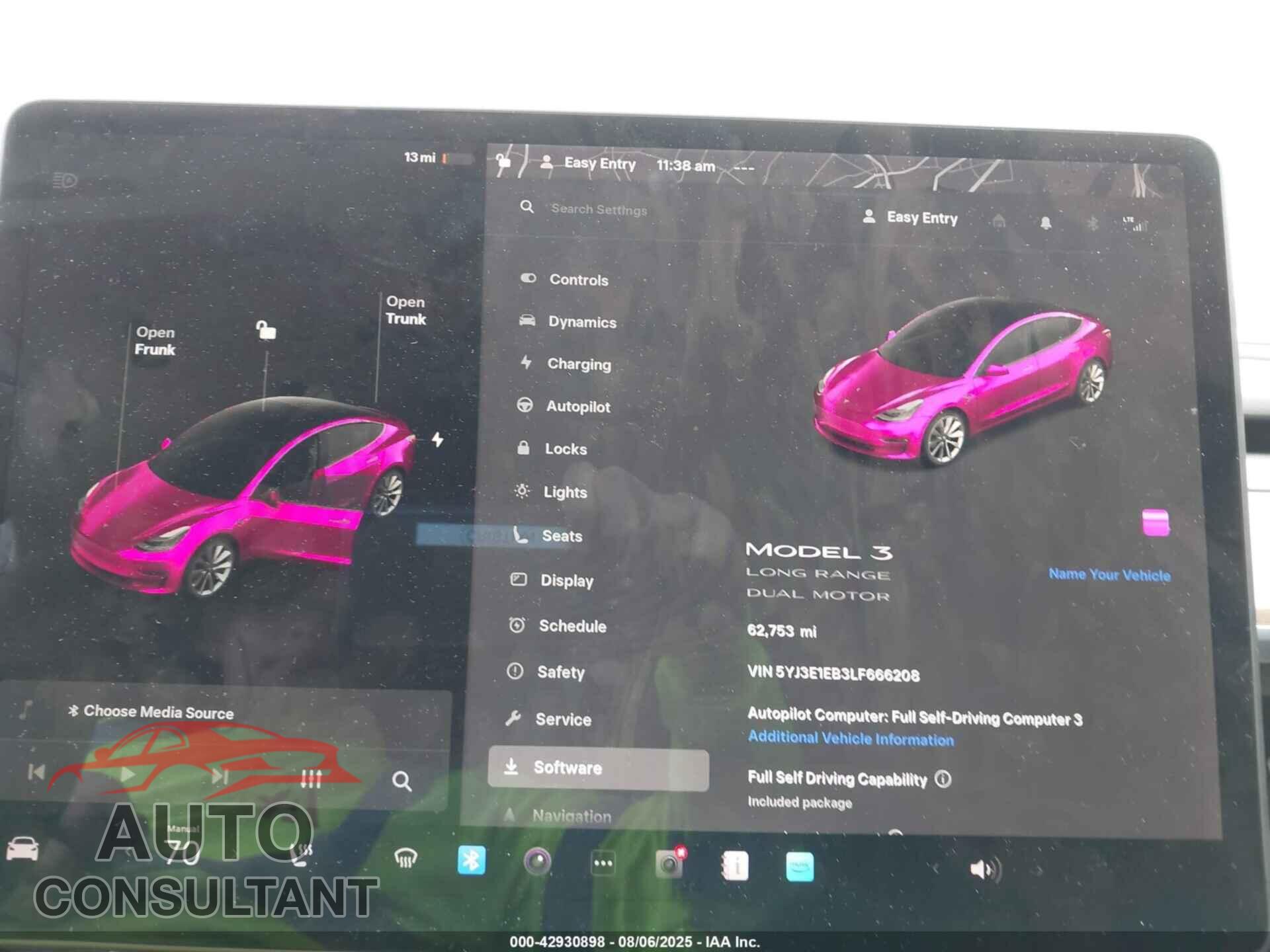 TESLA MODEL 3 2020 - 5YJ3E1EB3LF666208