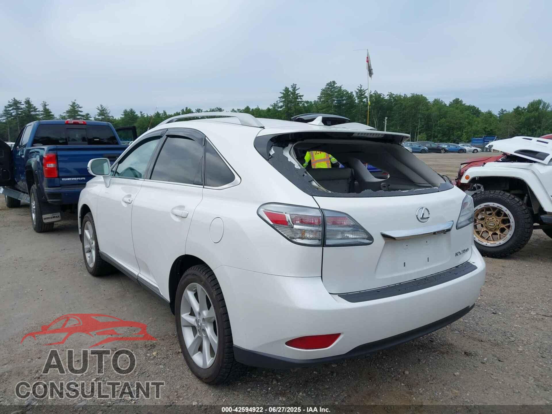LEXUS RX 350 2012 - 2T2BK1BA1CC133550