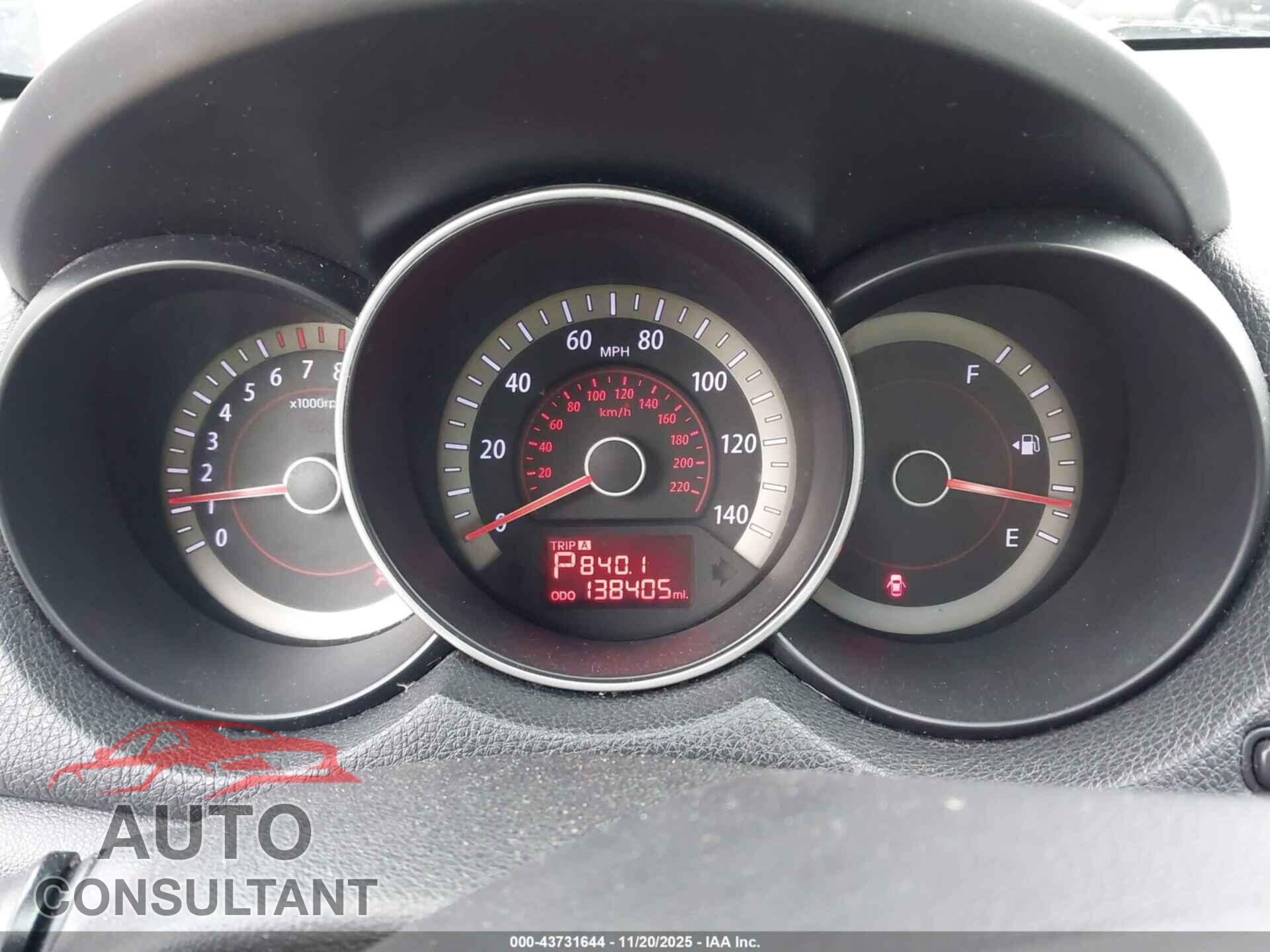 KIA FORTE 2011 - KNAFU4A21B5889660