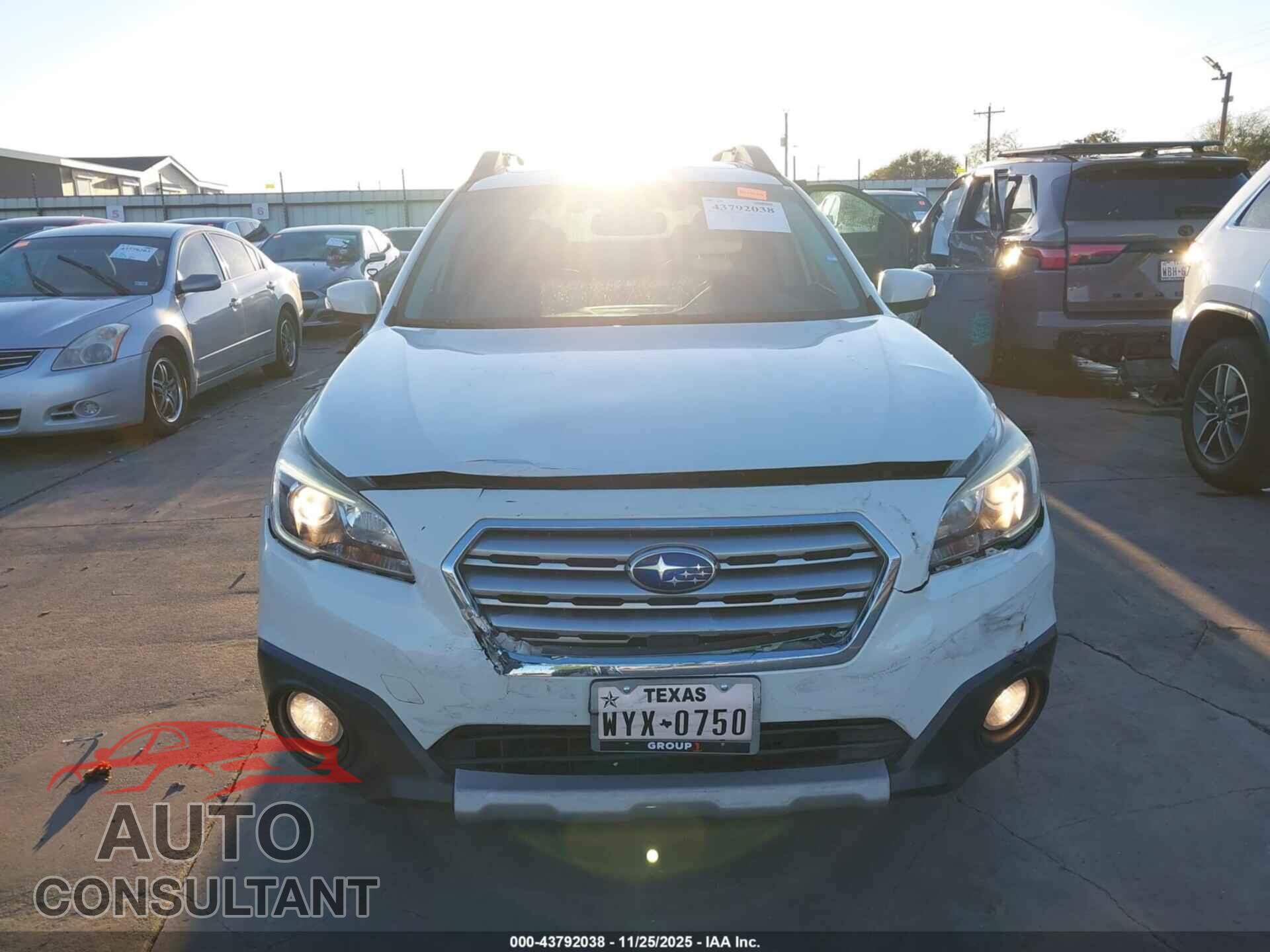 SUBARU OUTBACK 2016 - 4S4BSBNC3G3243467