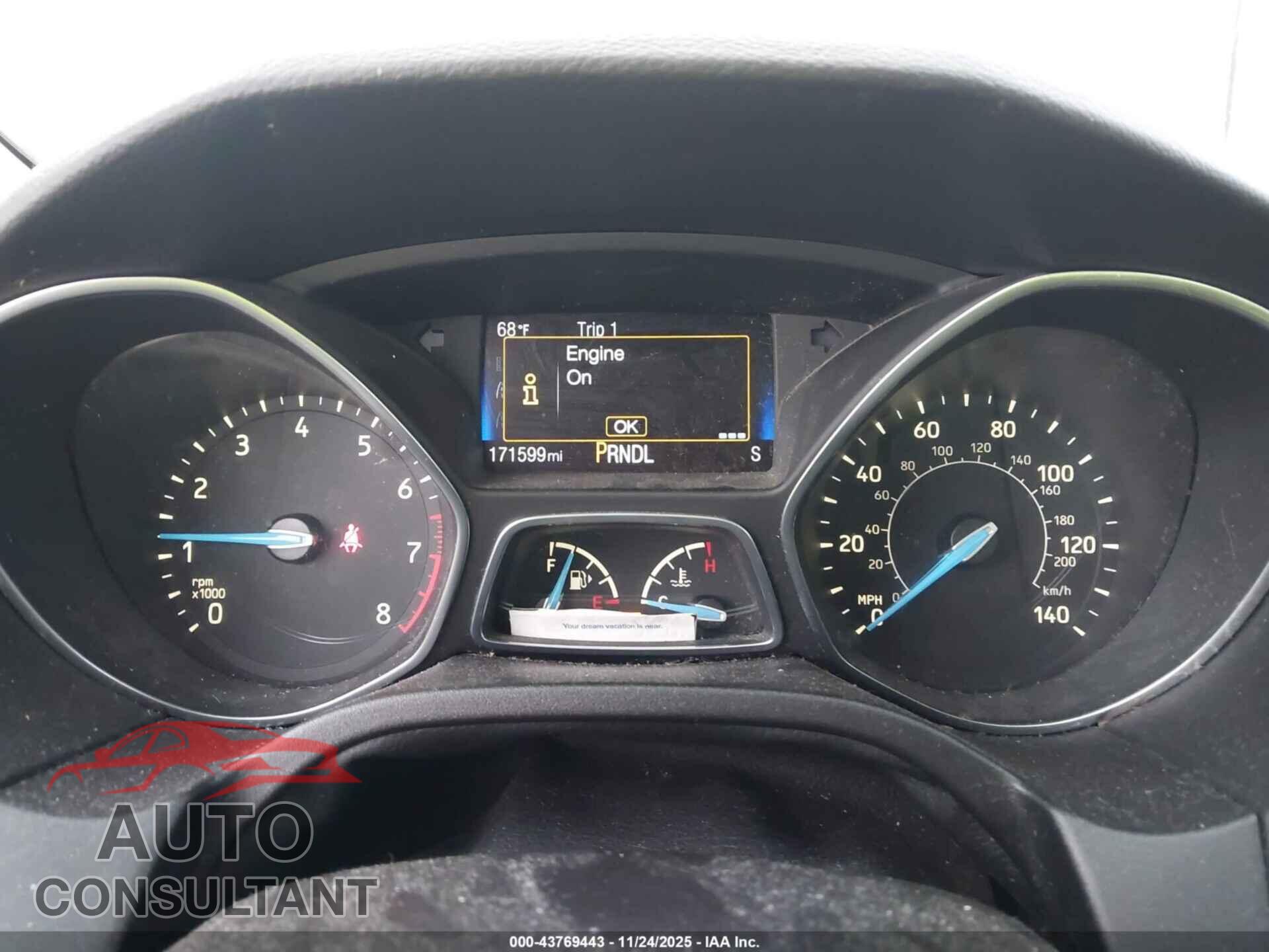 FORD FOCUS 2016 - 1FADP3F28GL241634