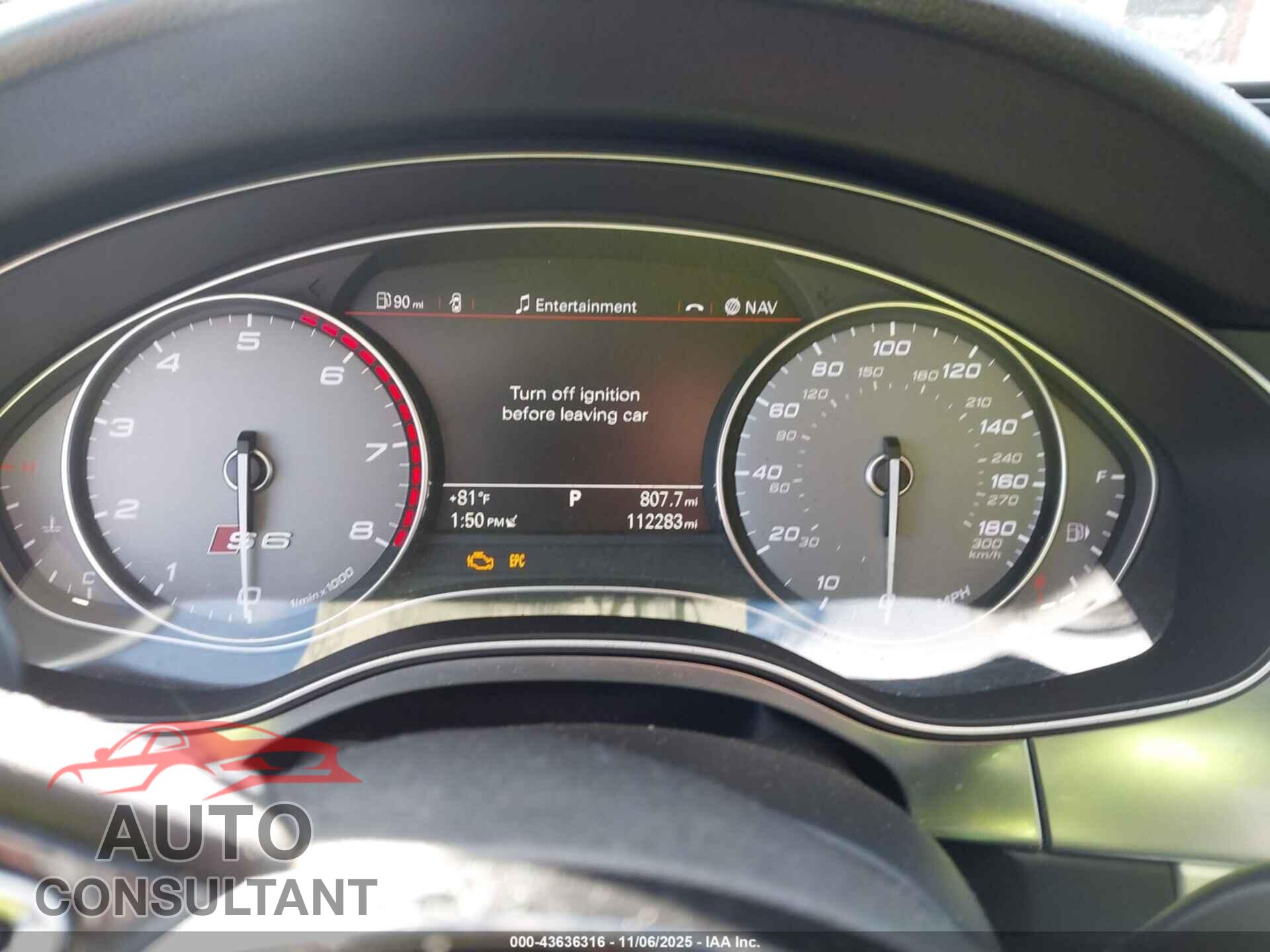 AUDI S6 2013 - WAUF2AFC2DN090429