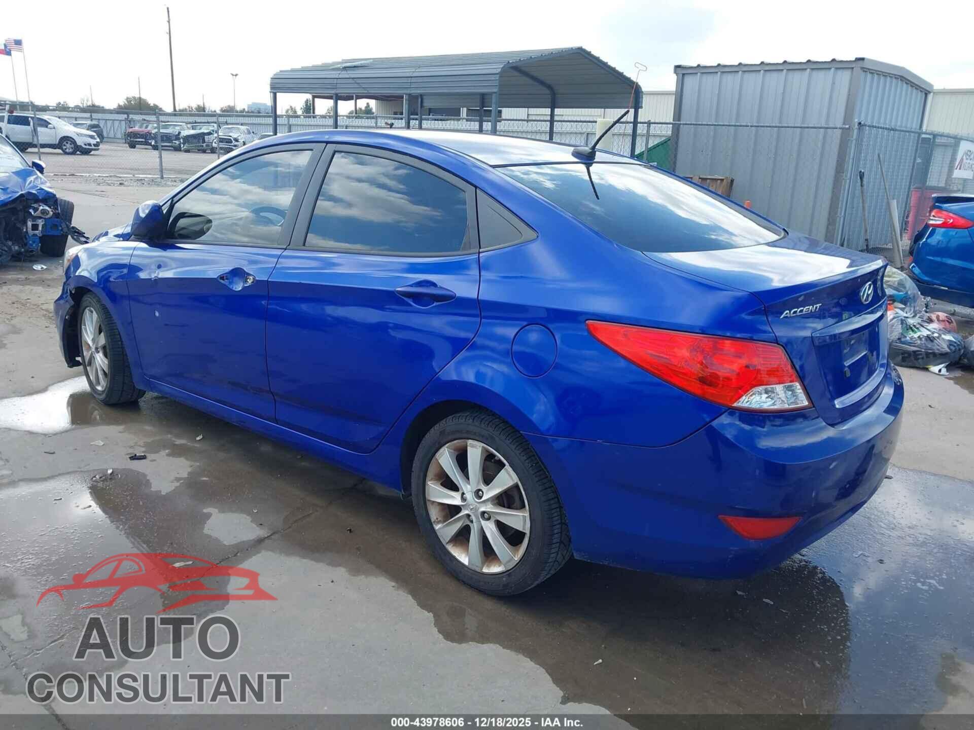 HYUNDAI ACCENT 2013 - KMHCU4AE5DU431334