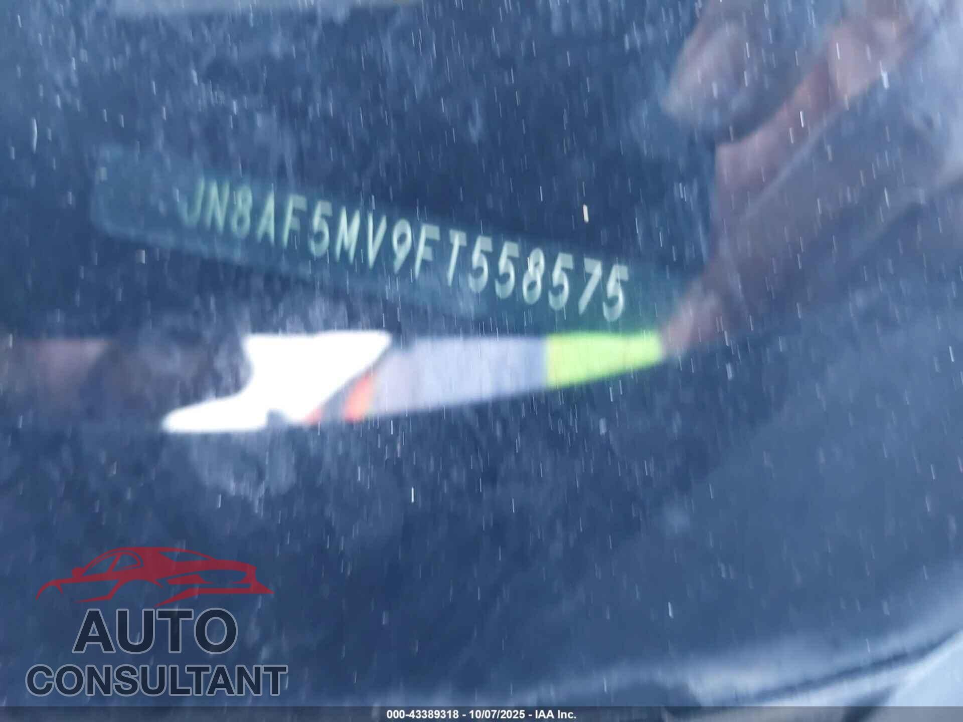 NISSAN JUKE 2015 - JN8AF5MV9FT558575