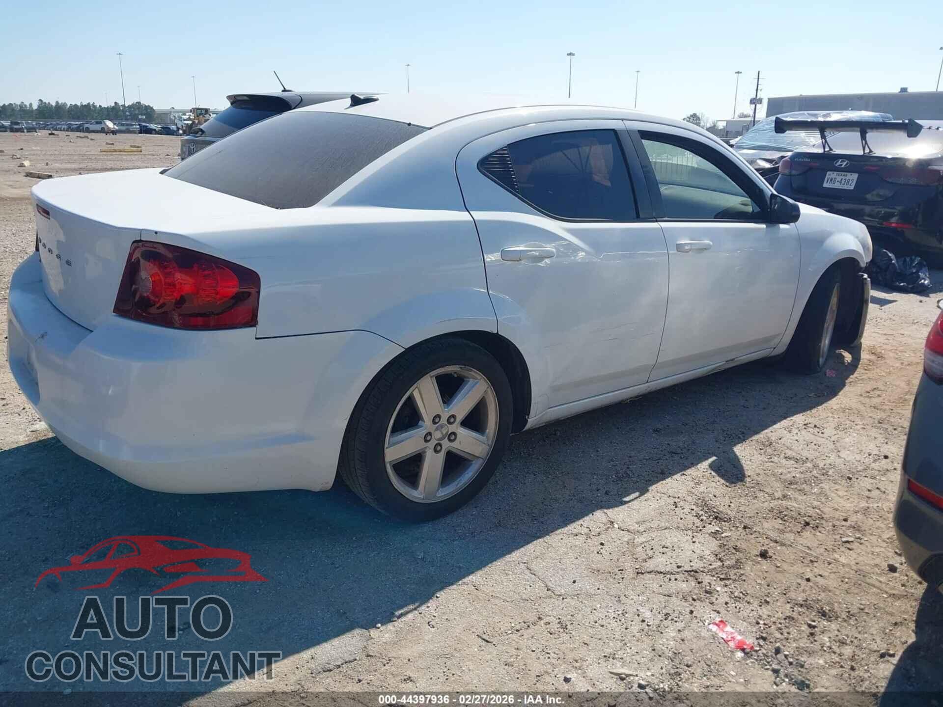 DODGE AVENGER 2013 - 1C3CDZAB9DN534665