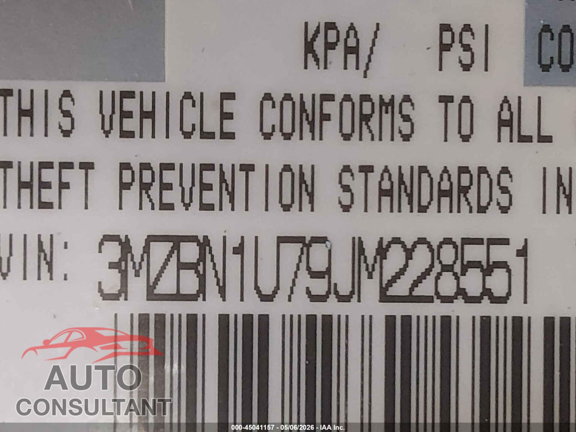 MAZDA MAZDA3 2018 - 3MZBN1U79JM228551