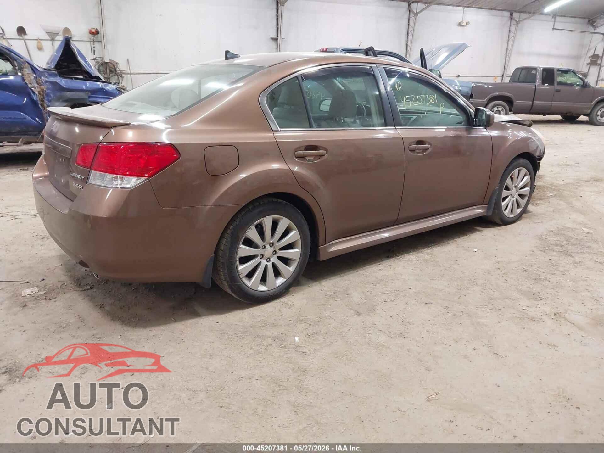 SUBARU LEGACY 2011 - 4S3BMDK62B2224187